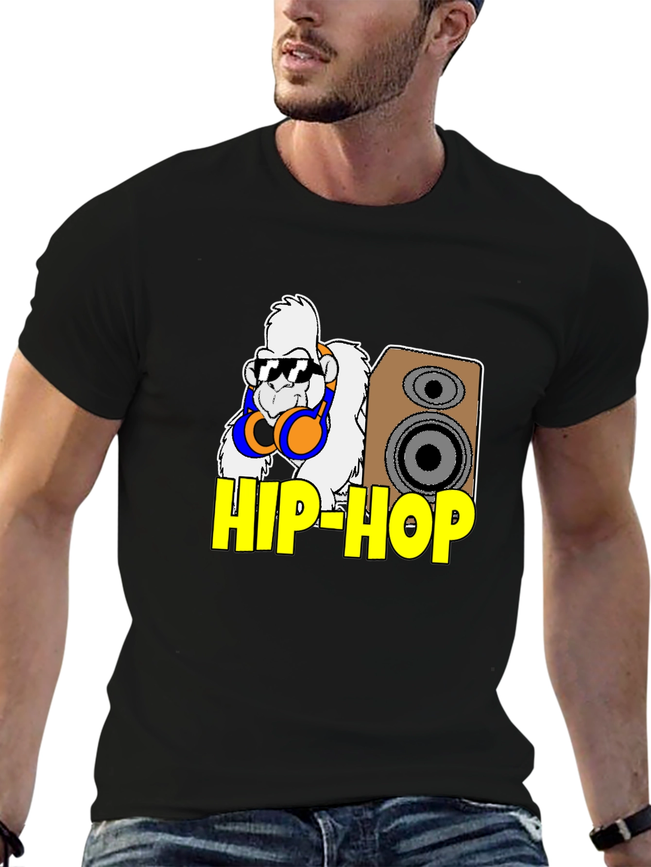 Hip Hop Gorilla Graphic T-Shirt