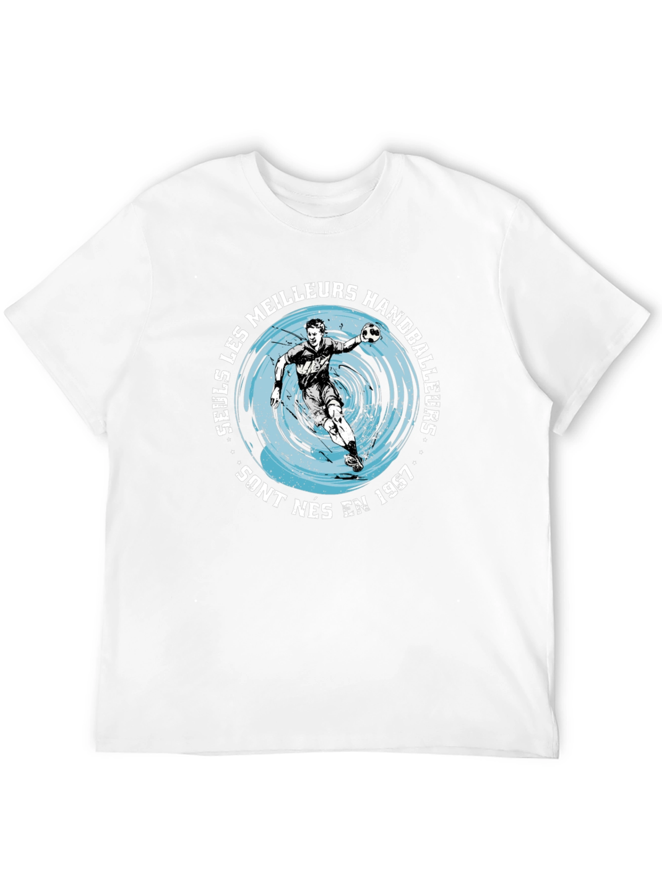 Handball Player Black Graphic Tee