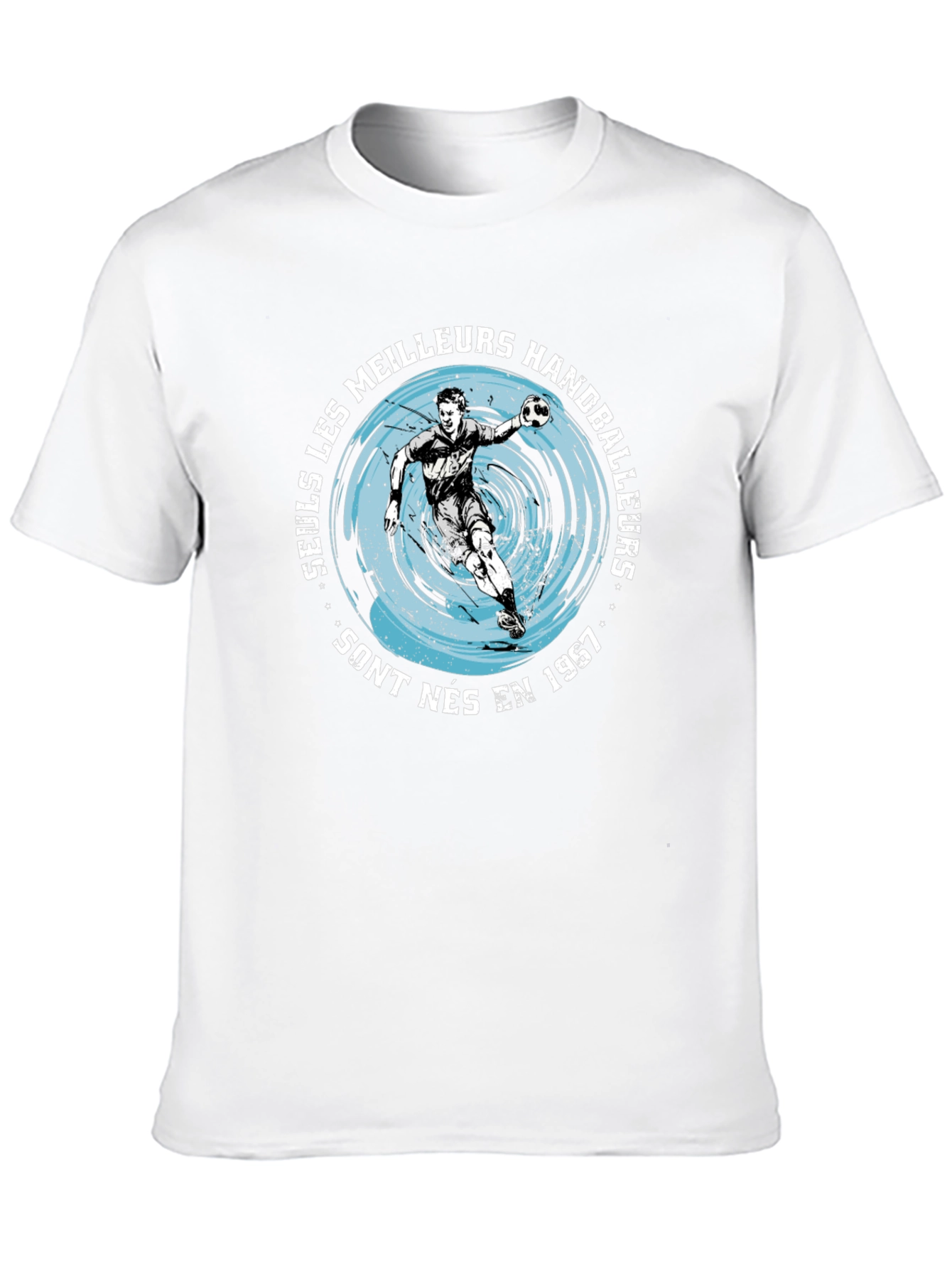 Handball Player Black Graphic Tee