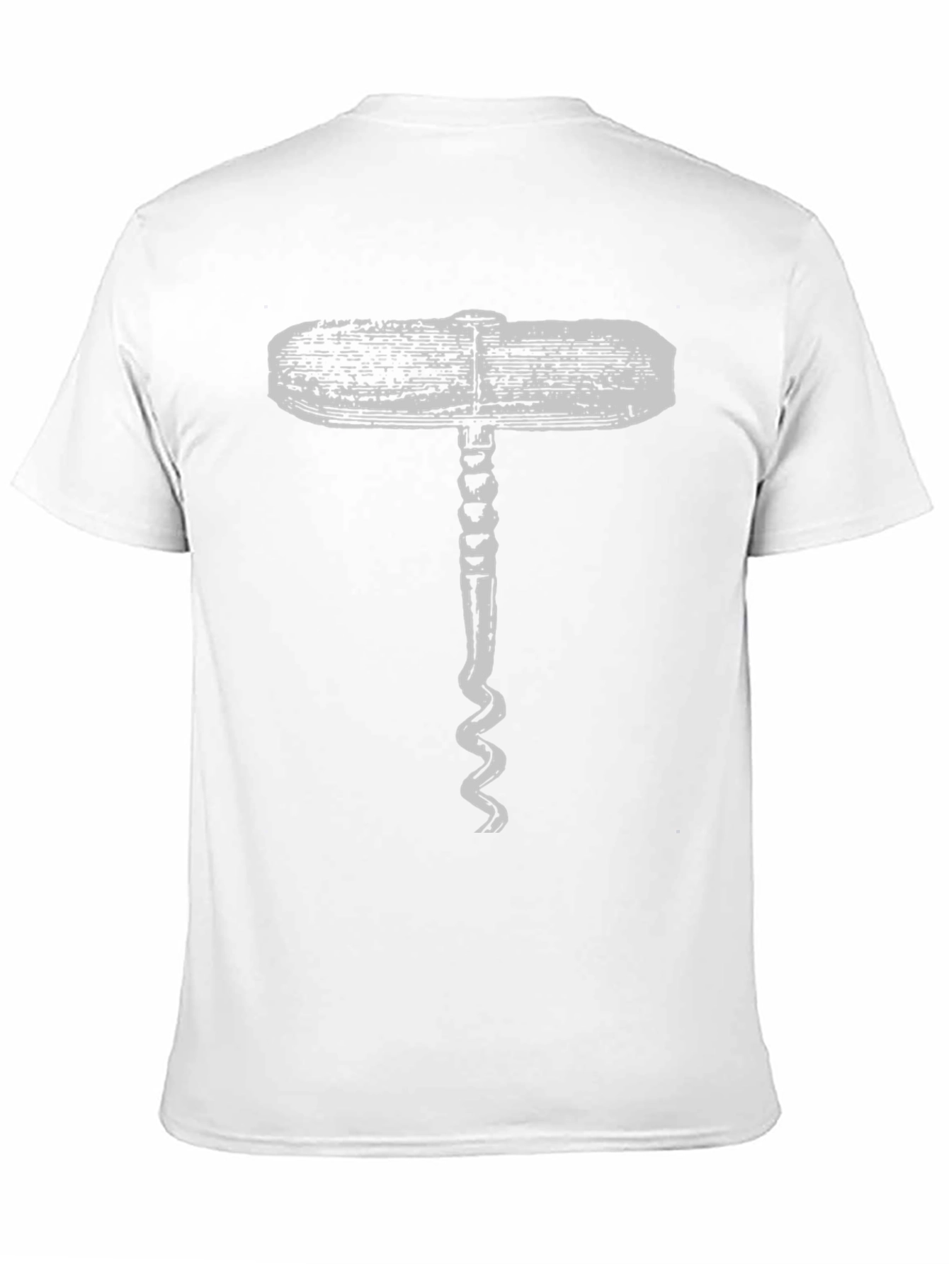 Novelty Corkscrew Graphic Black T-Shirt
