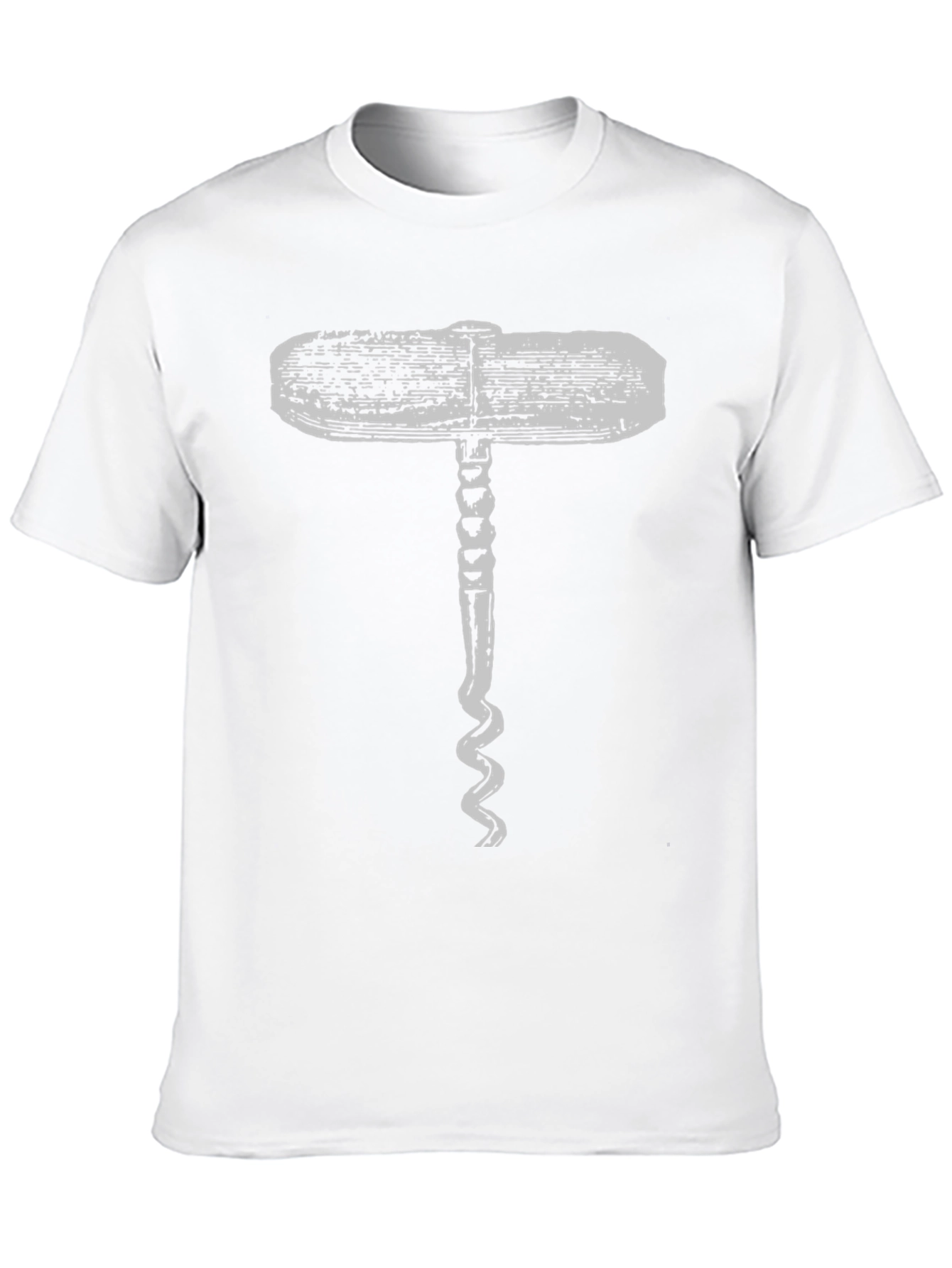Novelty Corkscrew Graphic Black T-Shirt
