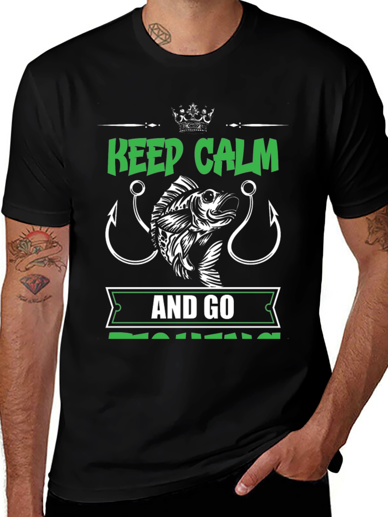 Keep Calm and Go Fishing Graphic Tee