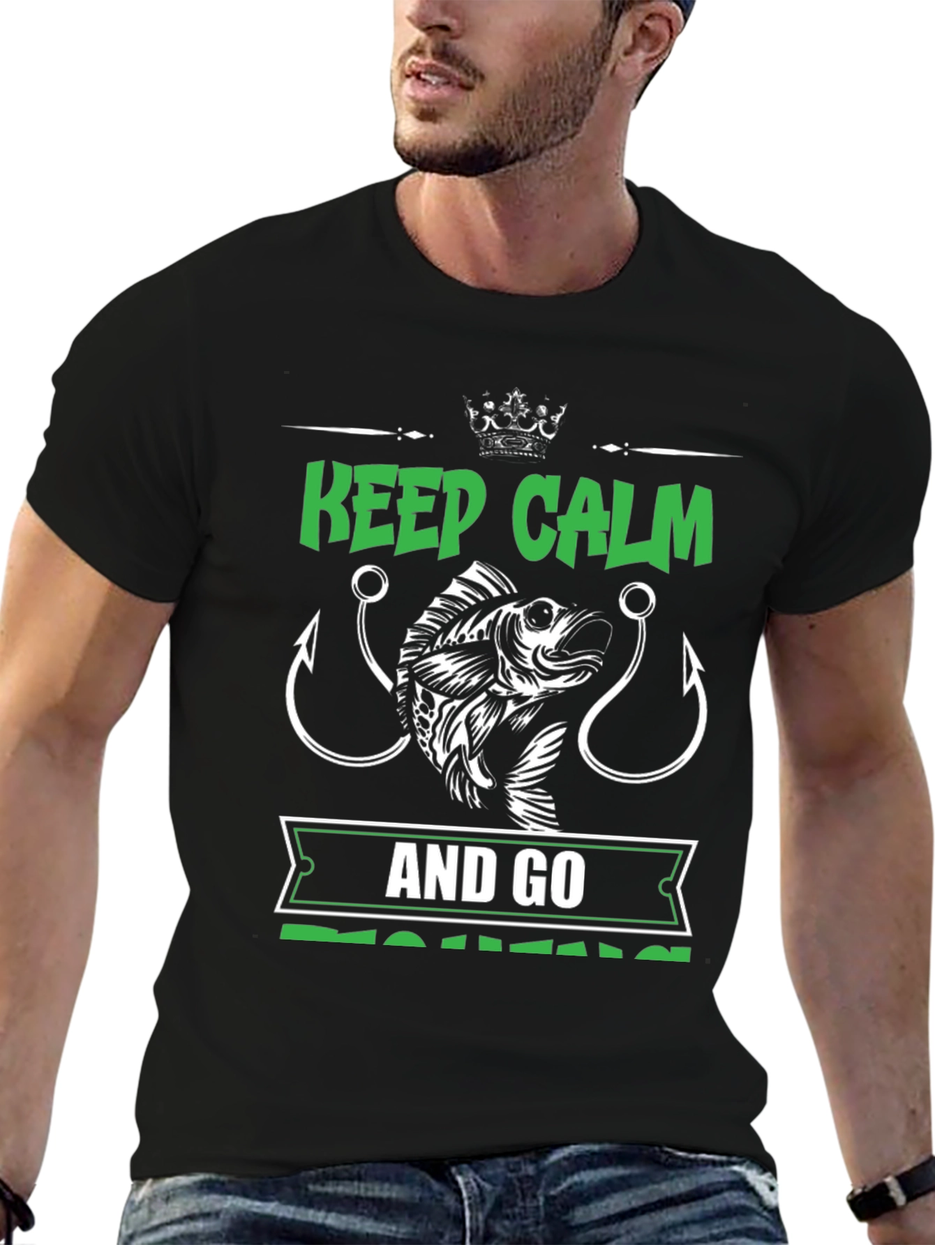 Keep Calm and Go Fishing Graphic Tee