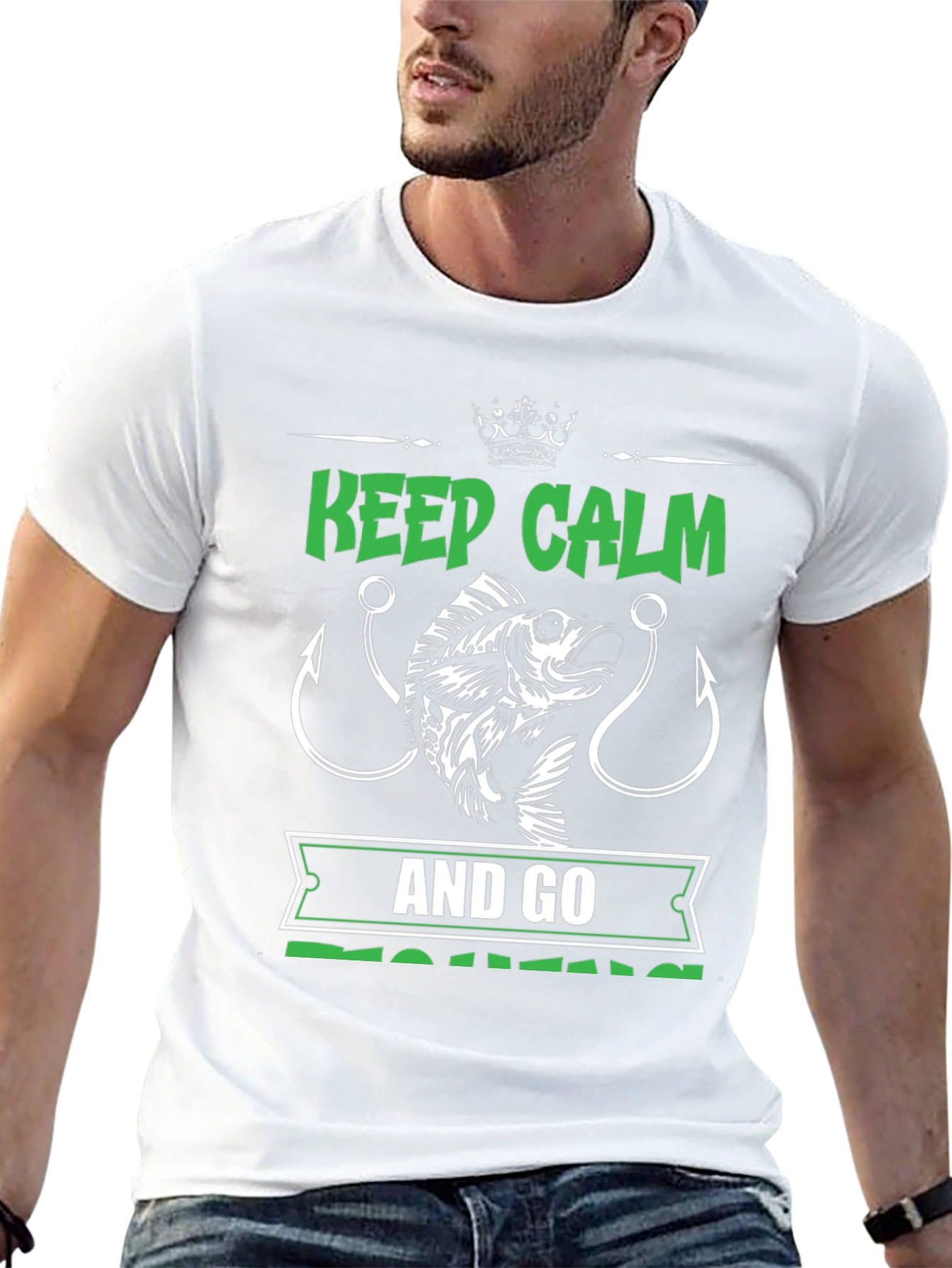 Keep Calm and Go Fishing Graphic Tee