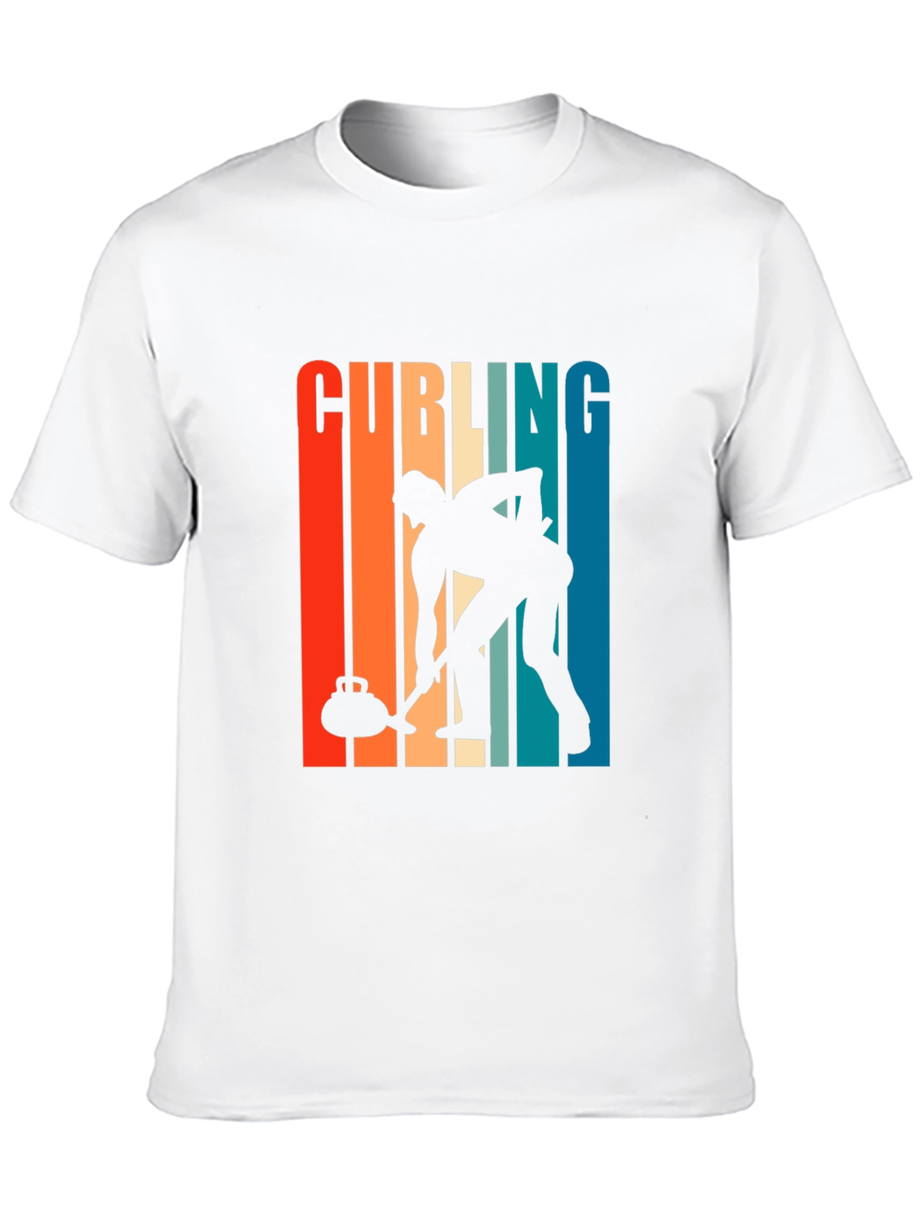 Retro Curling Player Graphic Tee