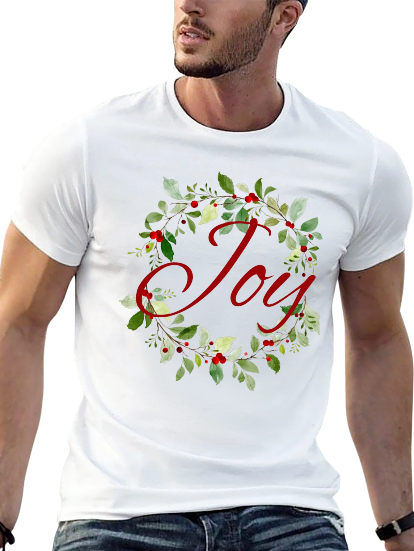 Joy Wreath Graphic Tee - Holiday Cheer