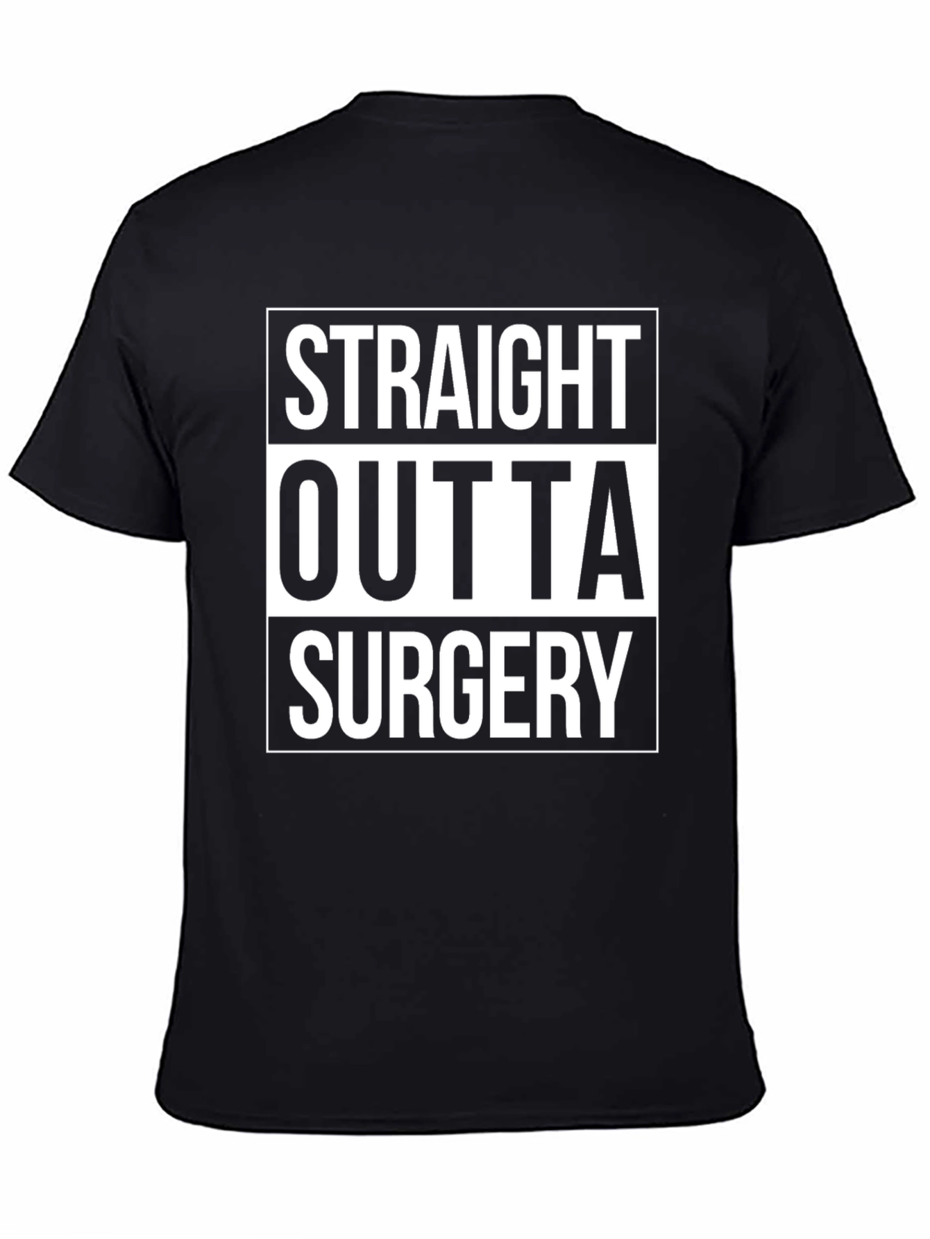 Straight Outta Surgery Graphic Tee - Black Cotton