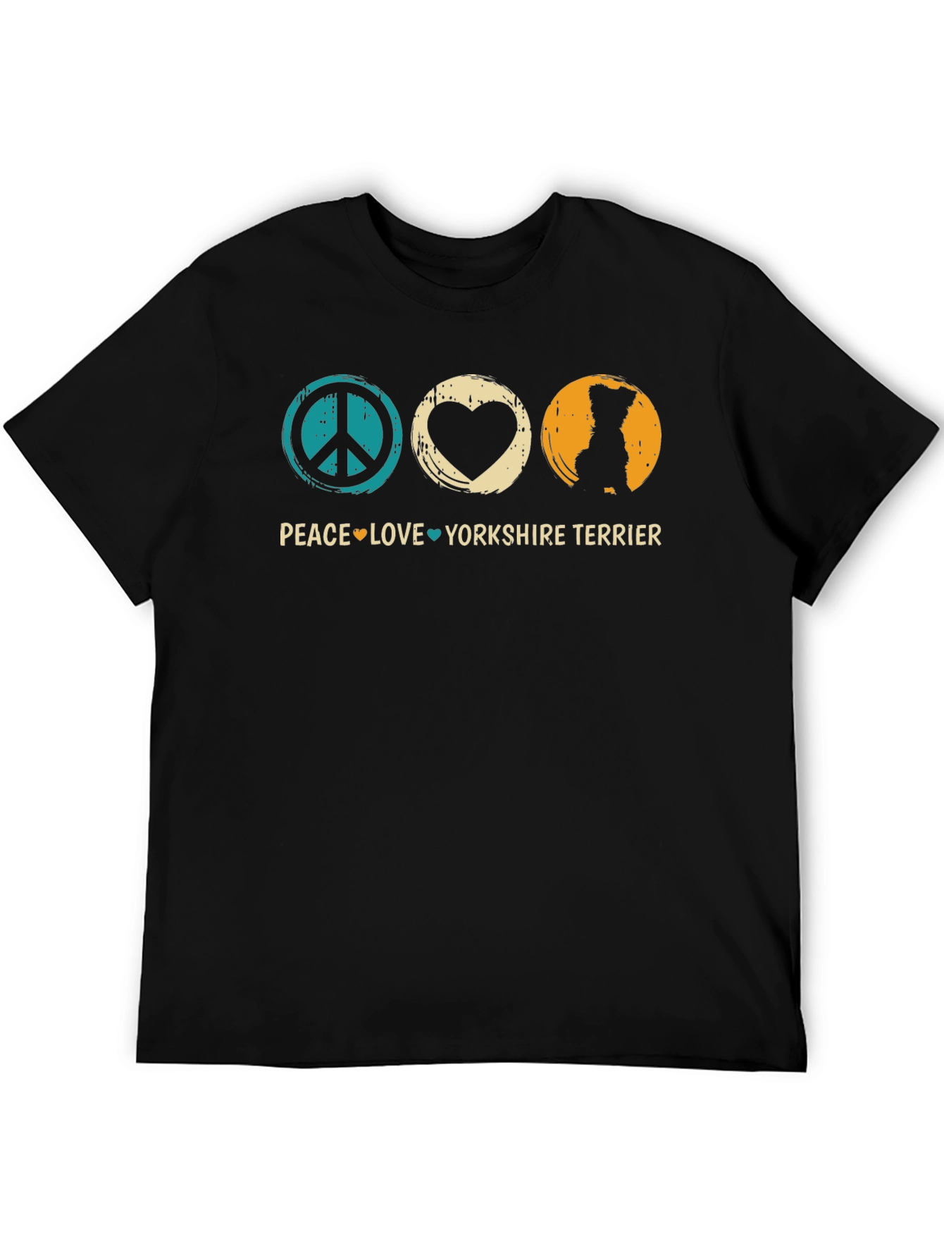 Peace Love Yorkshire Terrier Graphic Tee