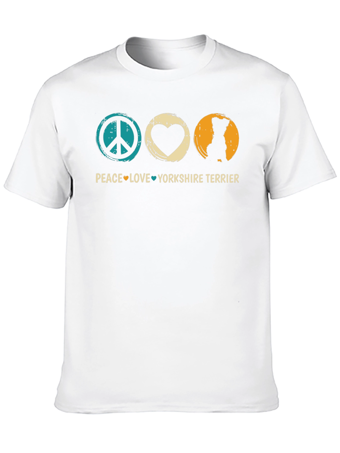 Peace Love Yorkshire Terrier Graphic Tee