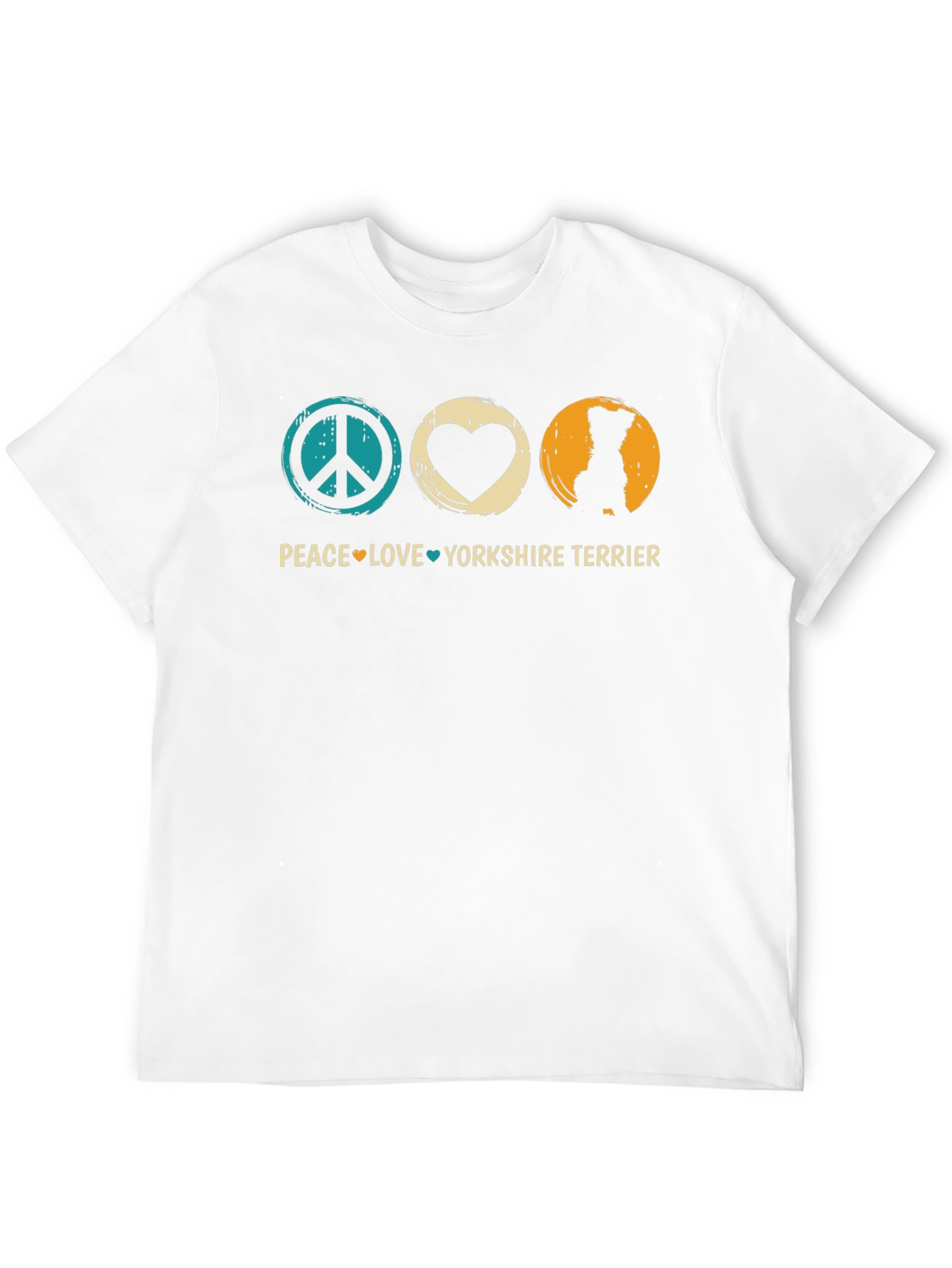 Peace Love Yorkshire Terrier Graphic Tee