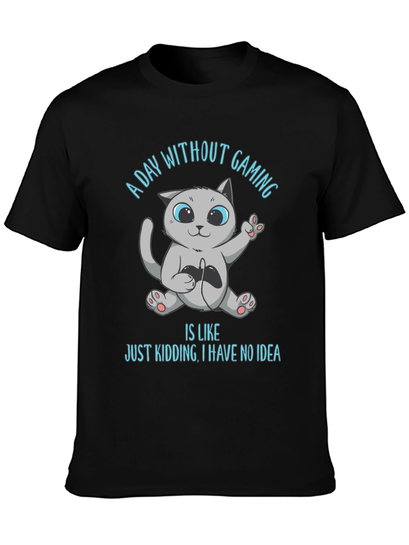 Gaming Cat T-Shirt - A Day Without Gaming