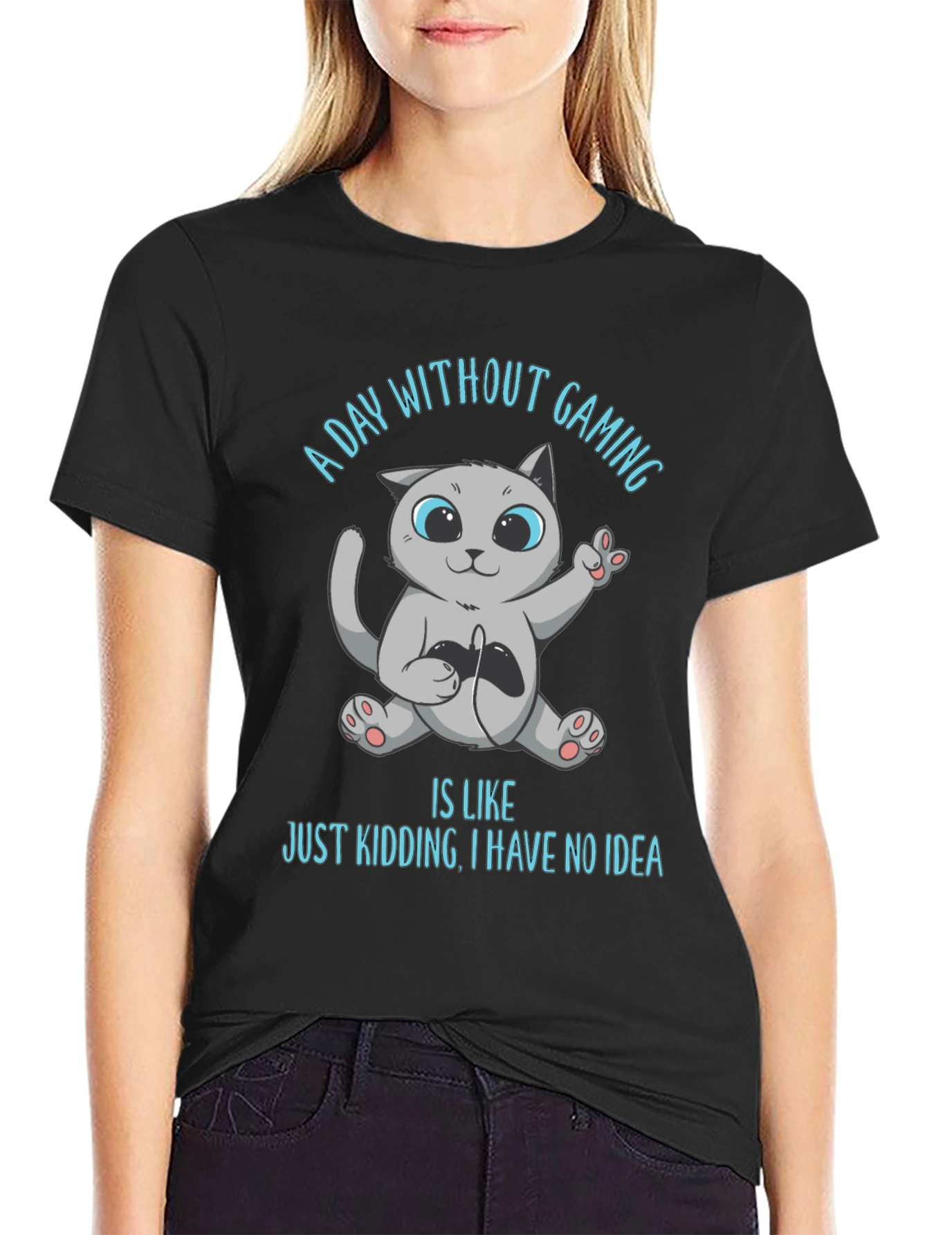 Gaming Cat T-Shirt - A Day Without Gaming