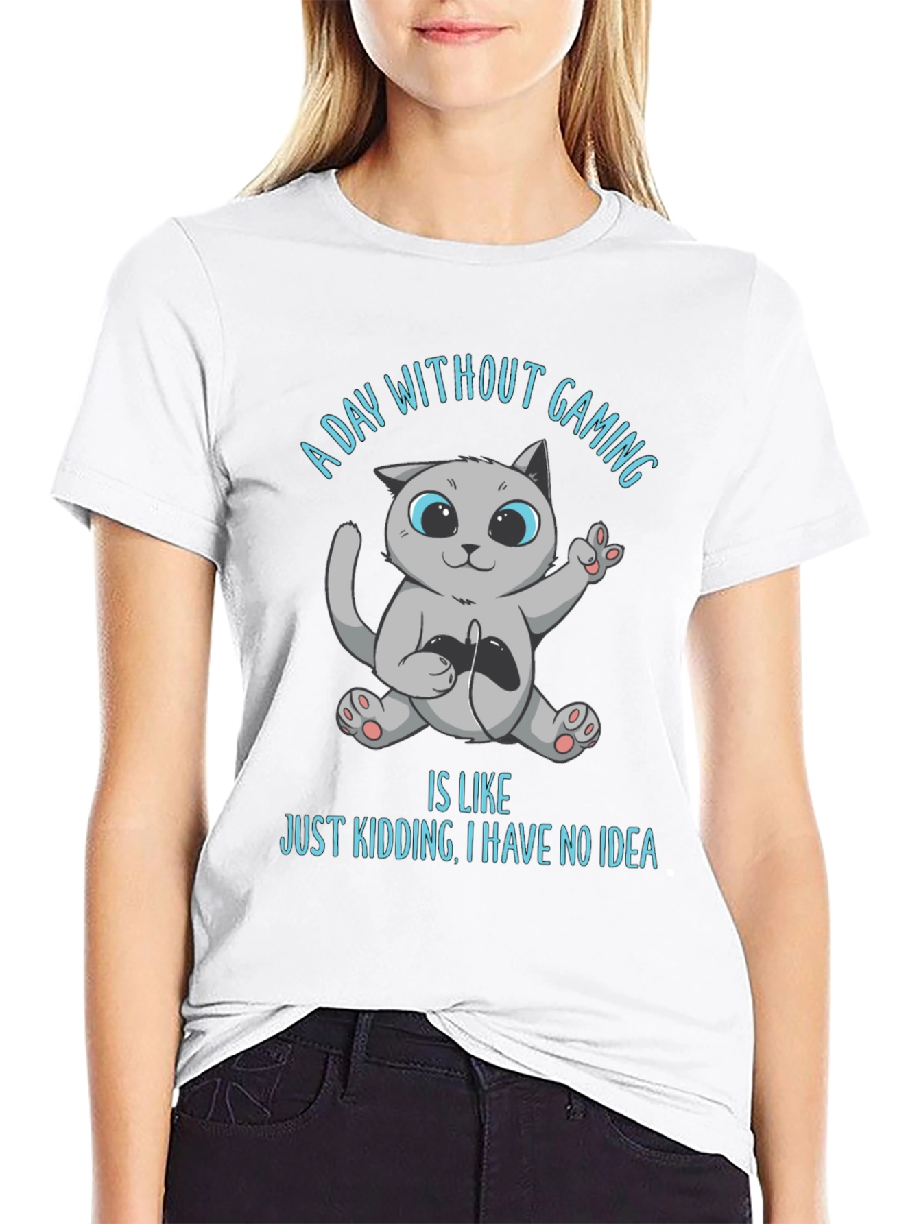 Gaming Cat T-Shirt - A Day Without Gaming