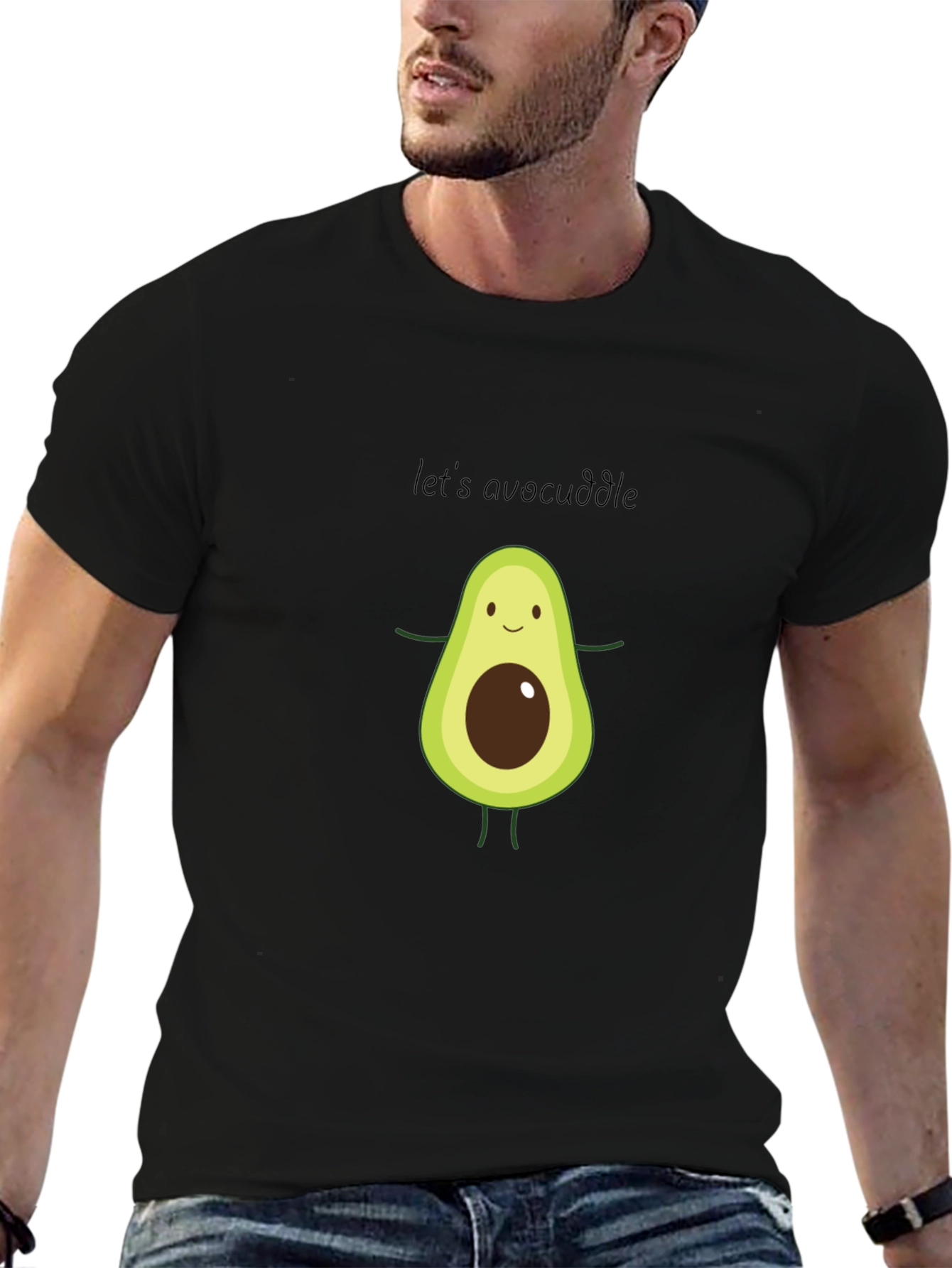 Cute Avocado Graphic Tee - Lets Avocuddle