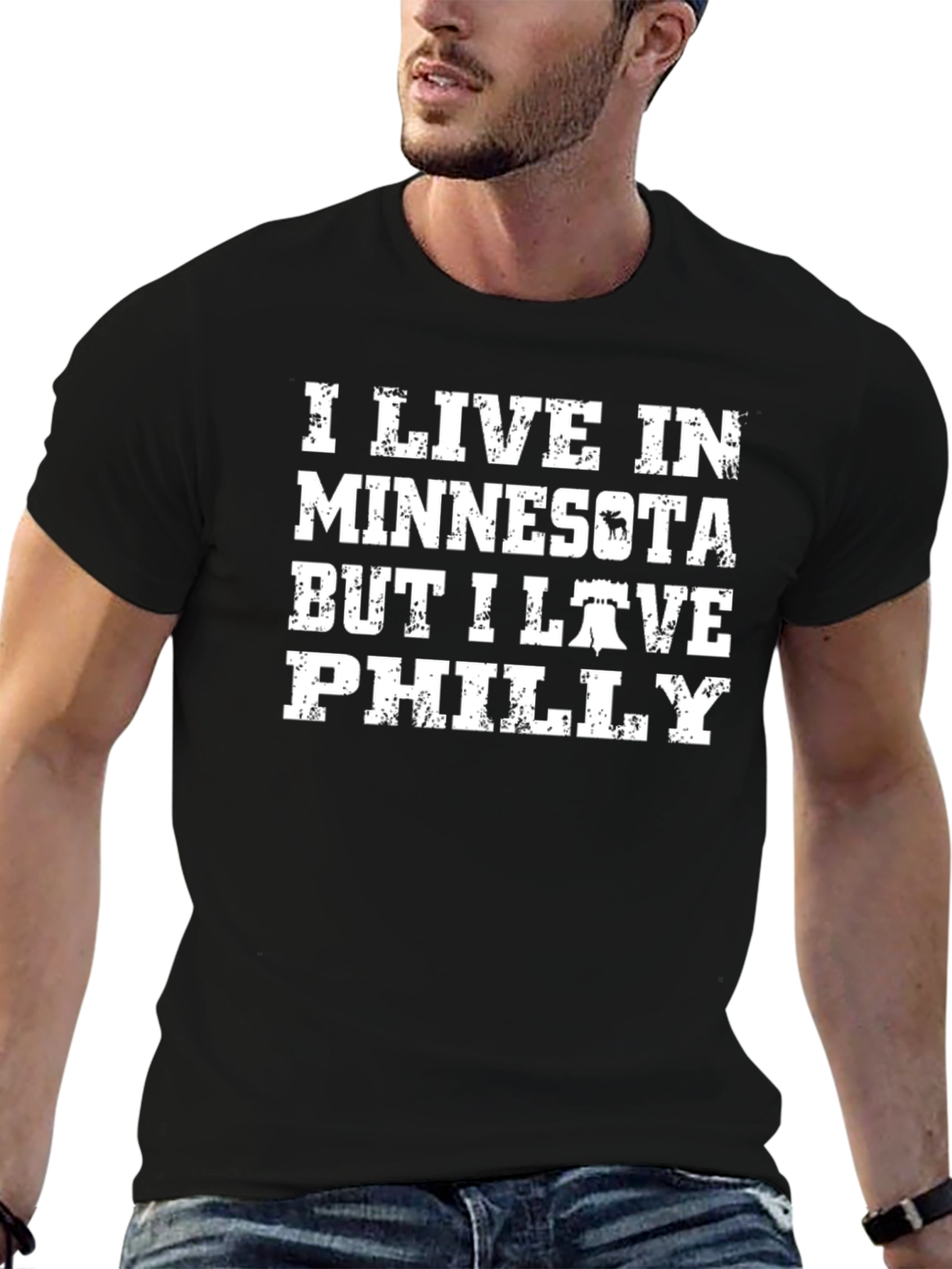 Minnesota Philly Fan T-Shirt - Black Cotton