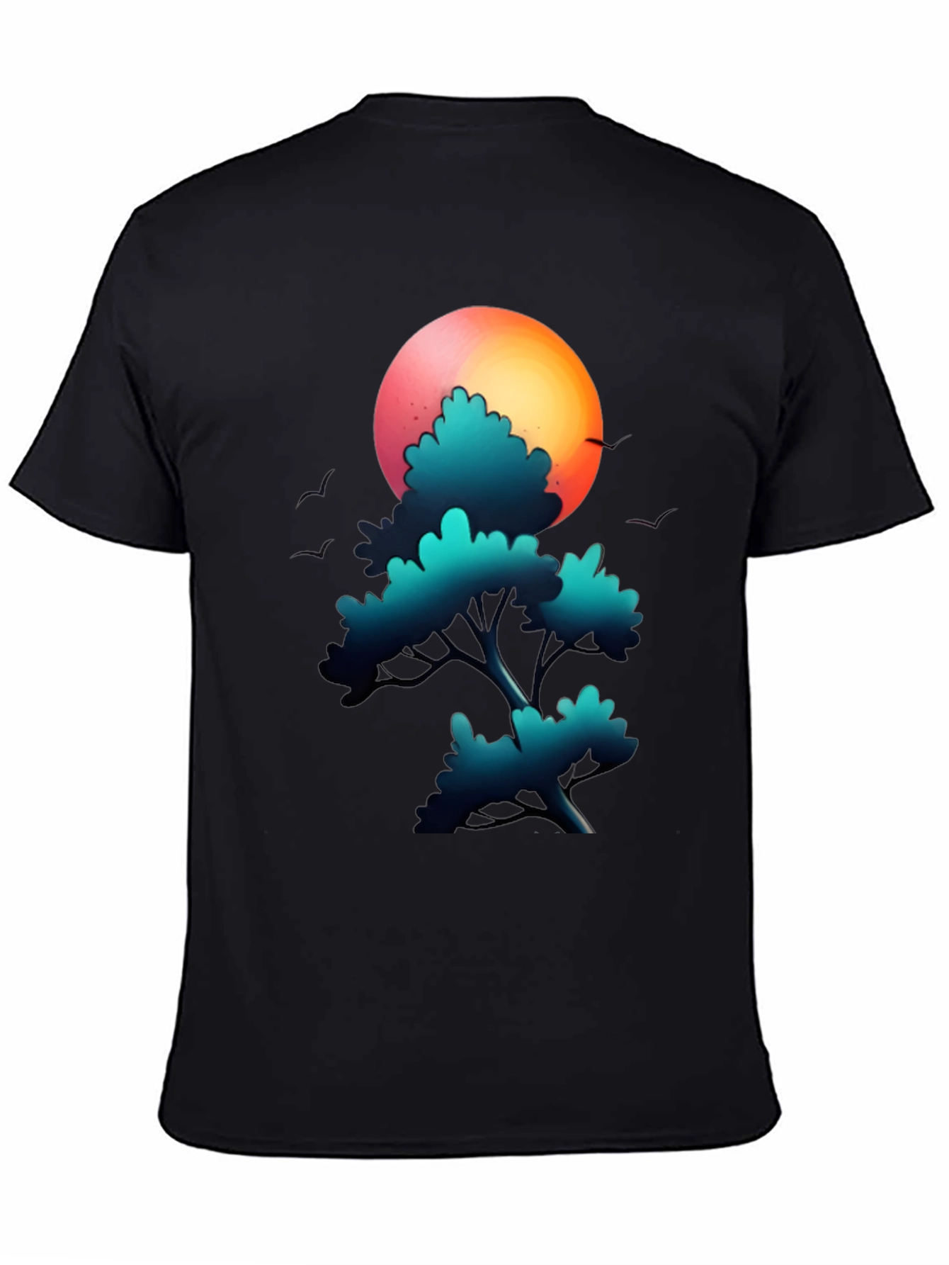 Sunset Tree Graphic Tee - Soft Cotton Blend