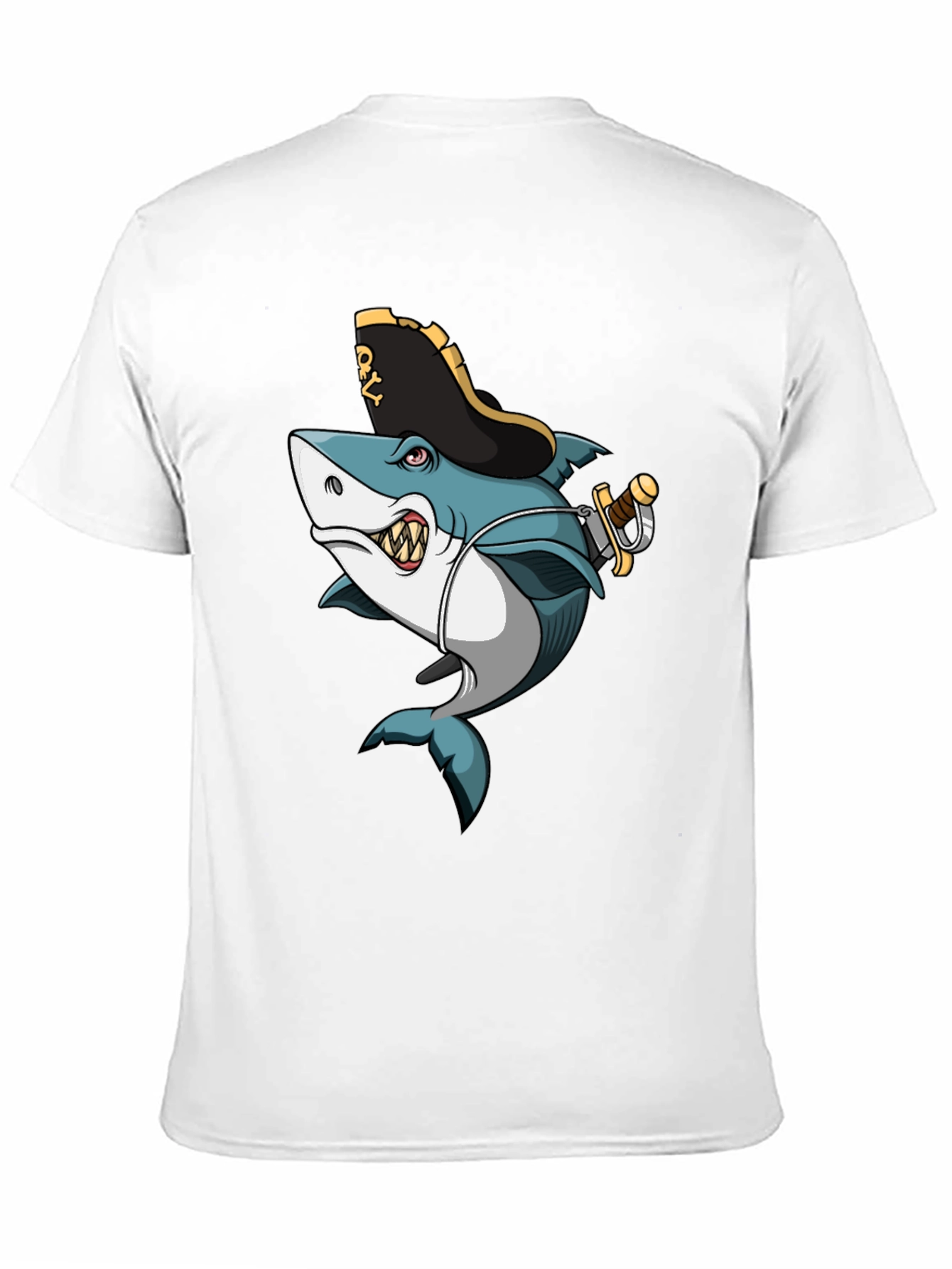 Pirate Shark Graphic Tee - Mens Black T-Shirt