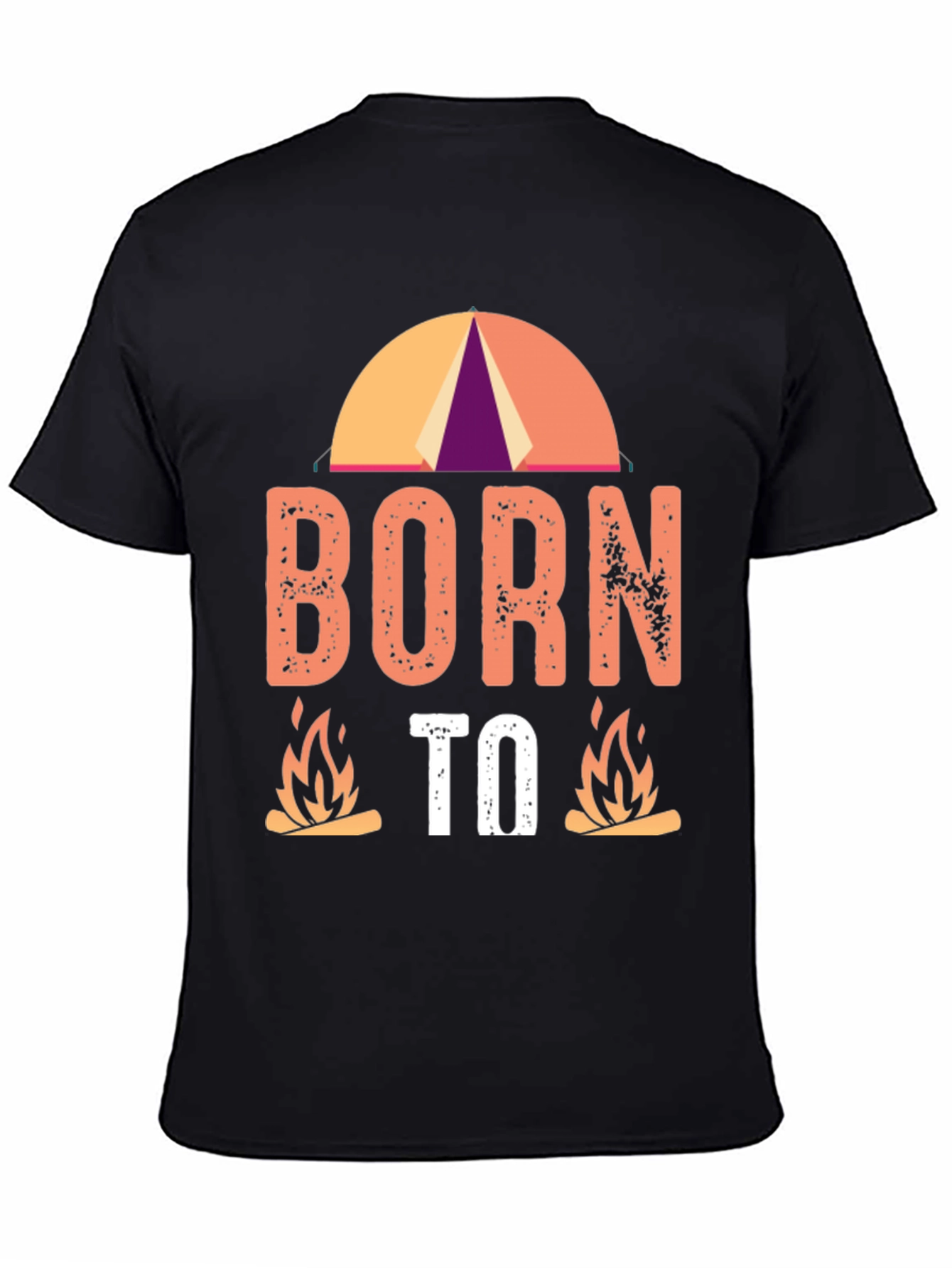 Born to Camp Black Graphic Tee