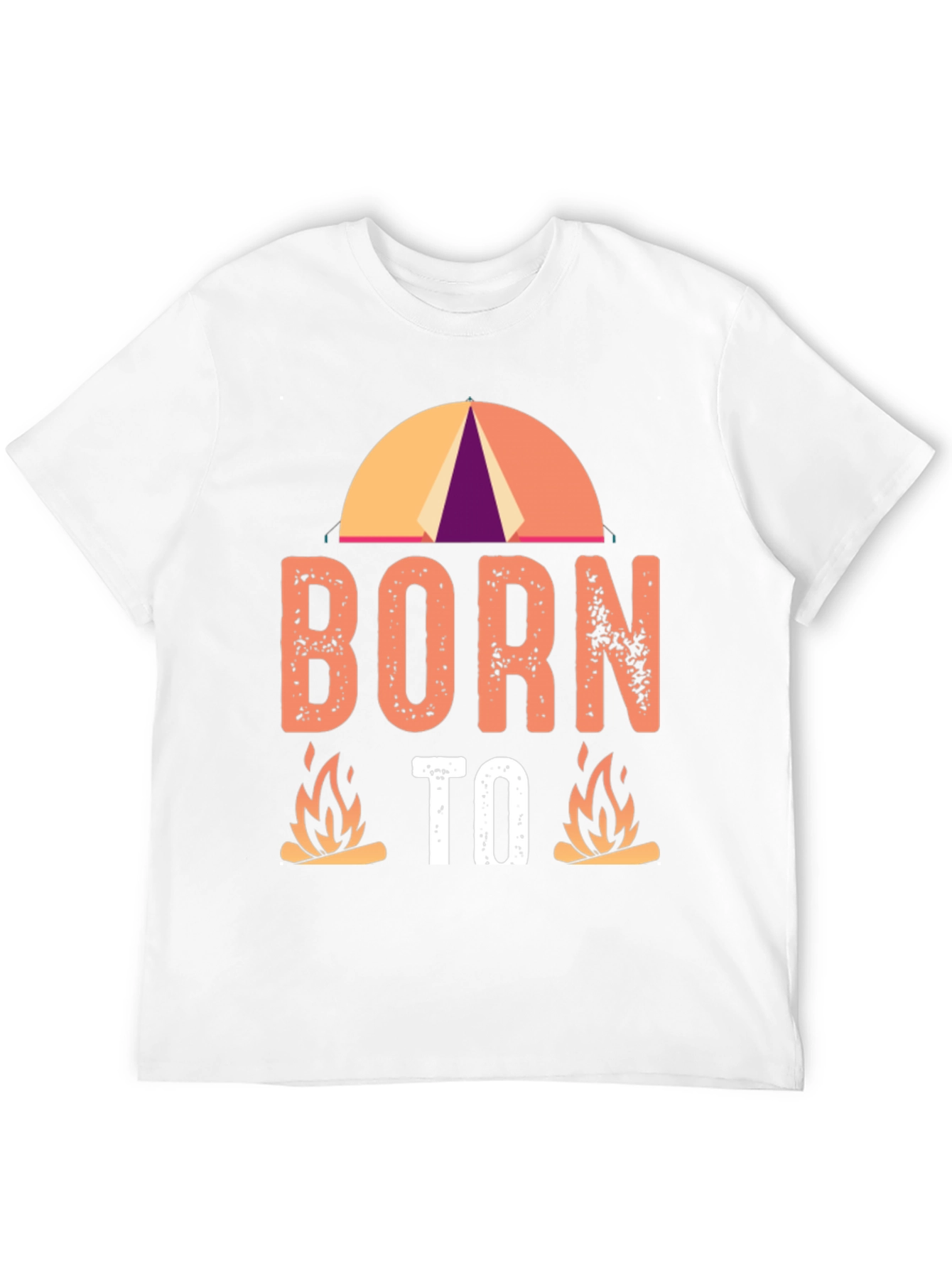 Born to Camp Black Graphic Tee