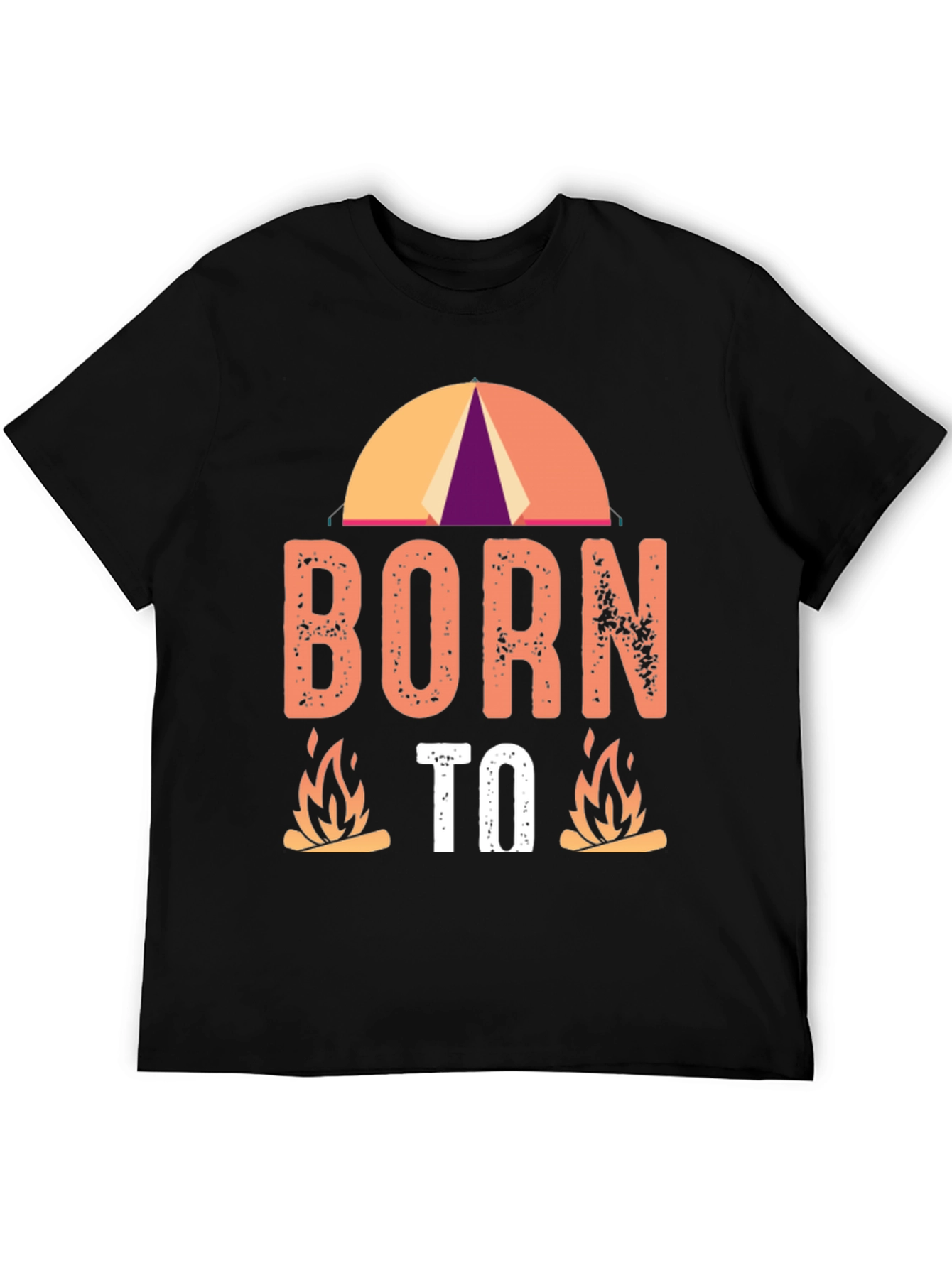 Born to Camp Black Graphic Tee