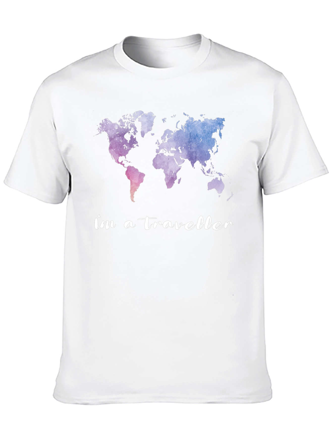 World Map Im a Traveller Graphic Tee