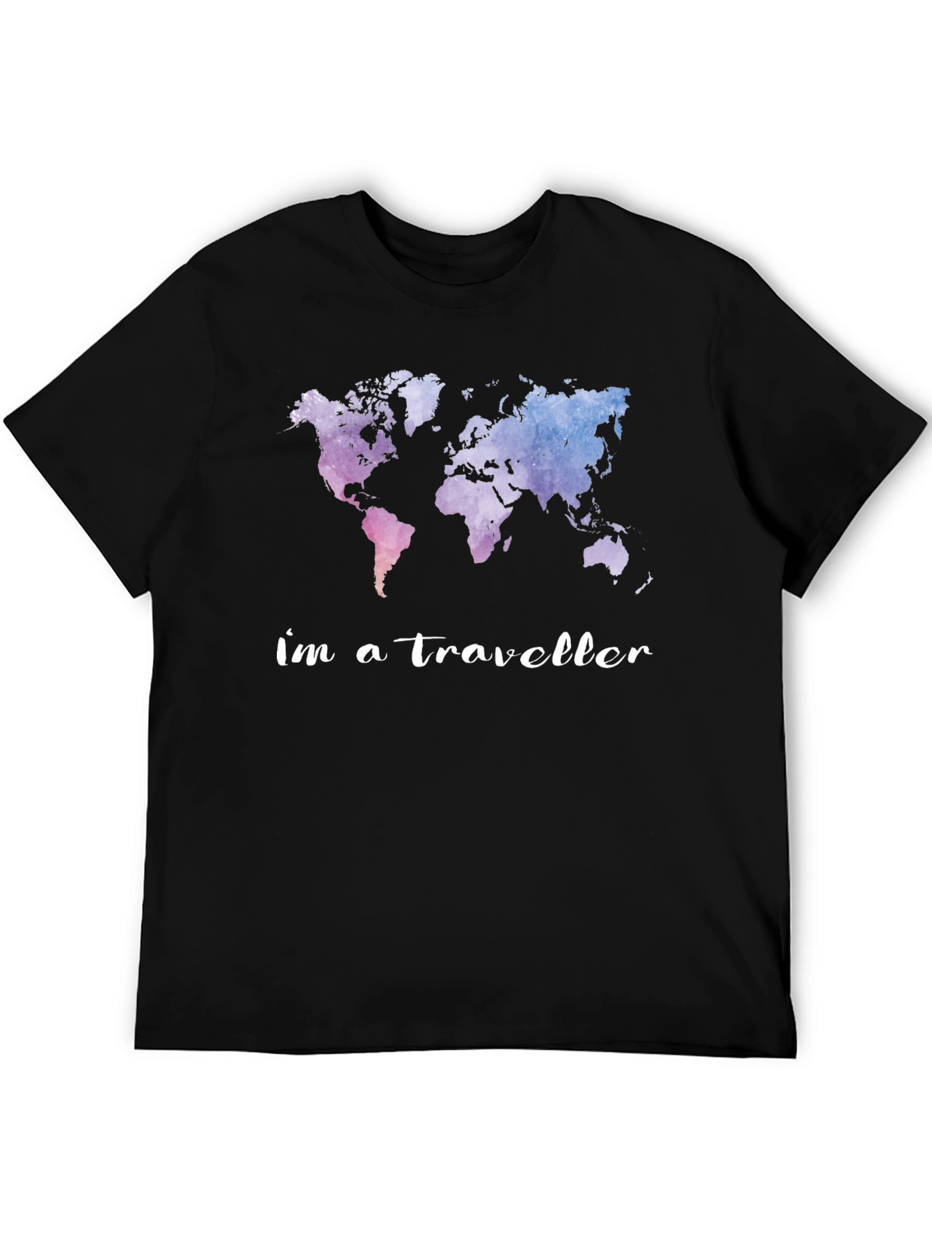 World Map Im a Traveller Graphic Tee