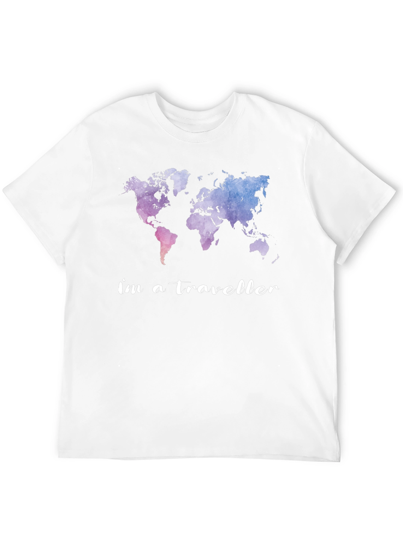 World Map Im a Traveller Graphic Tee