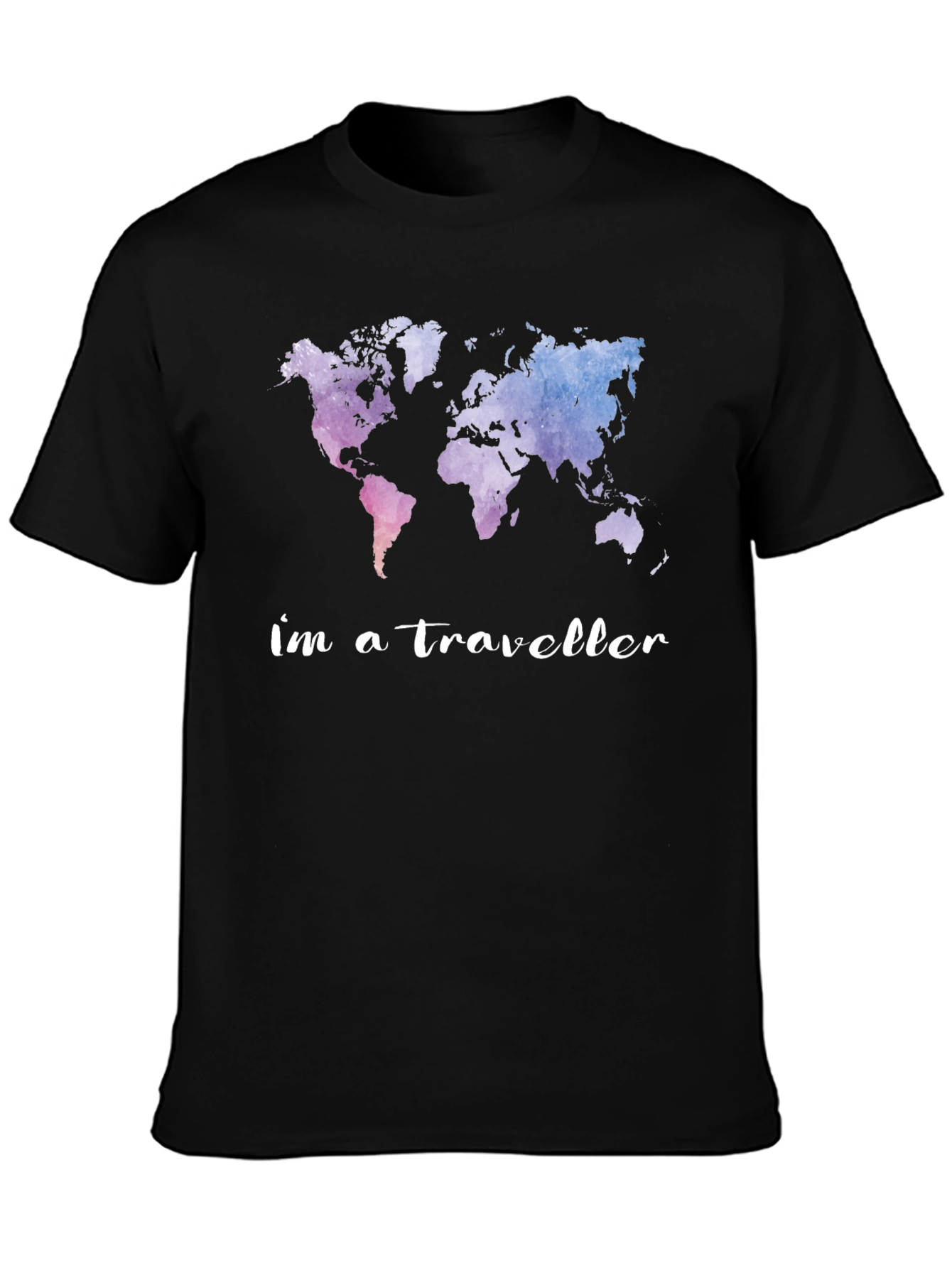 World Map Im a Traveller Graphic Tee