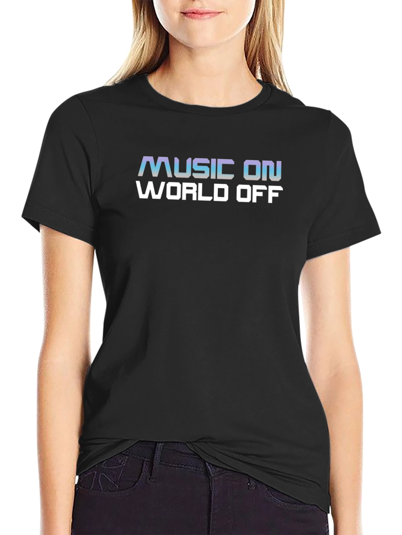 Music On World Off Graphic T-Shirt
