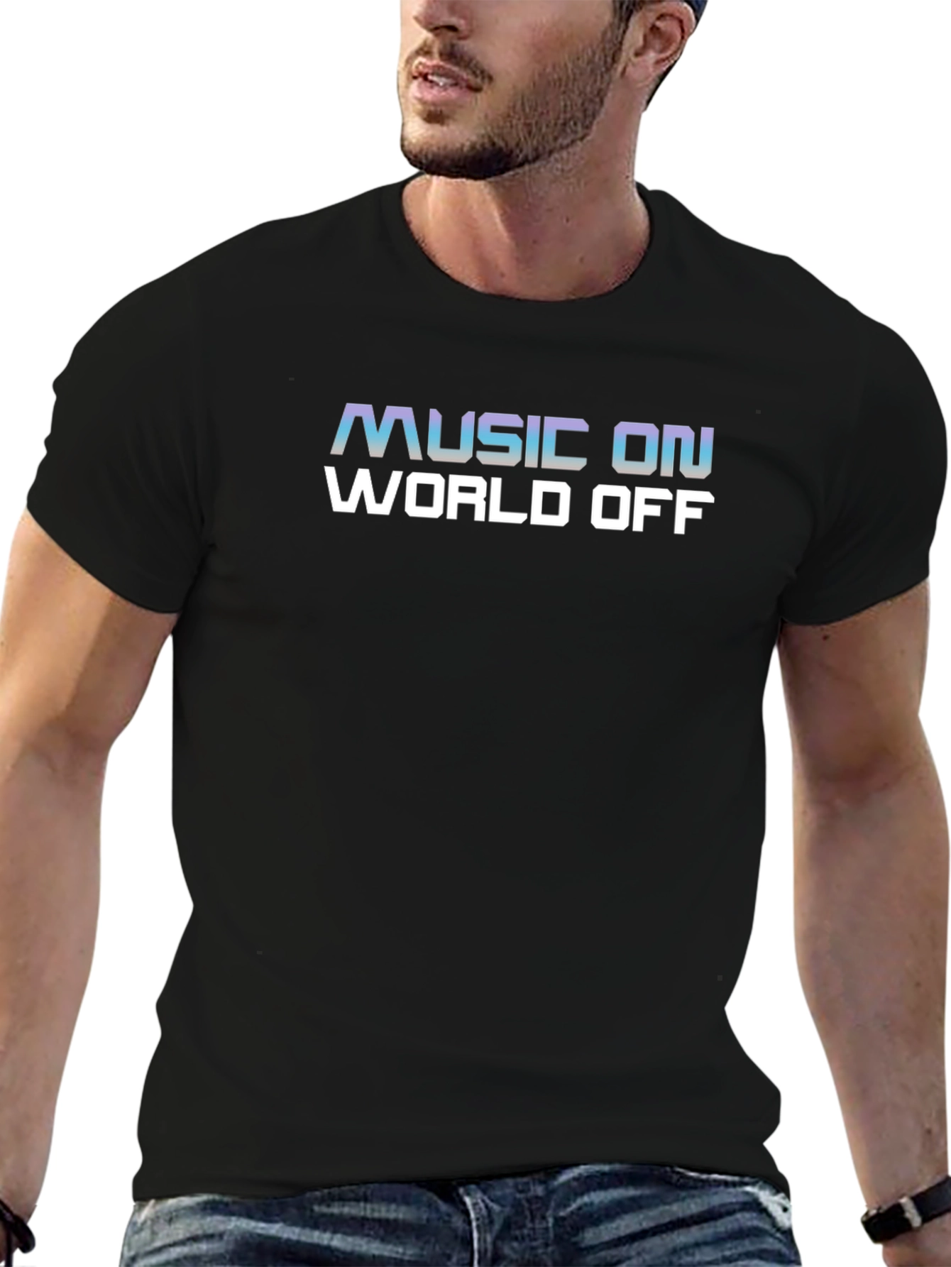 Music On World Off Graphic T-Shirt