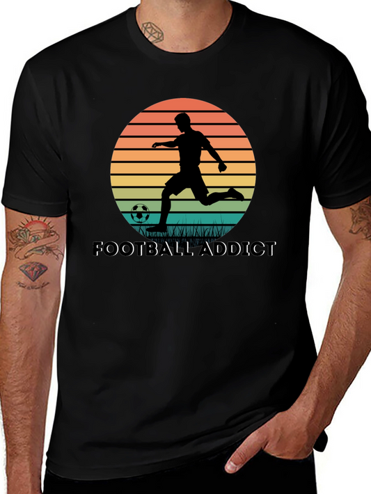 Football Addict Graphic Tee - Soccer Fan Shirt