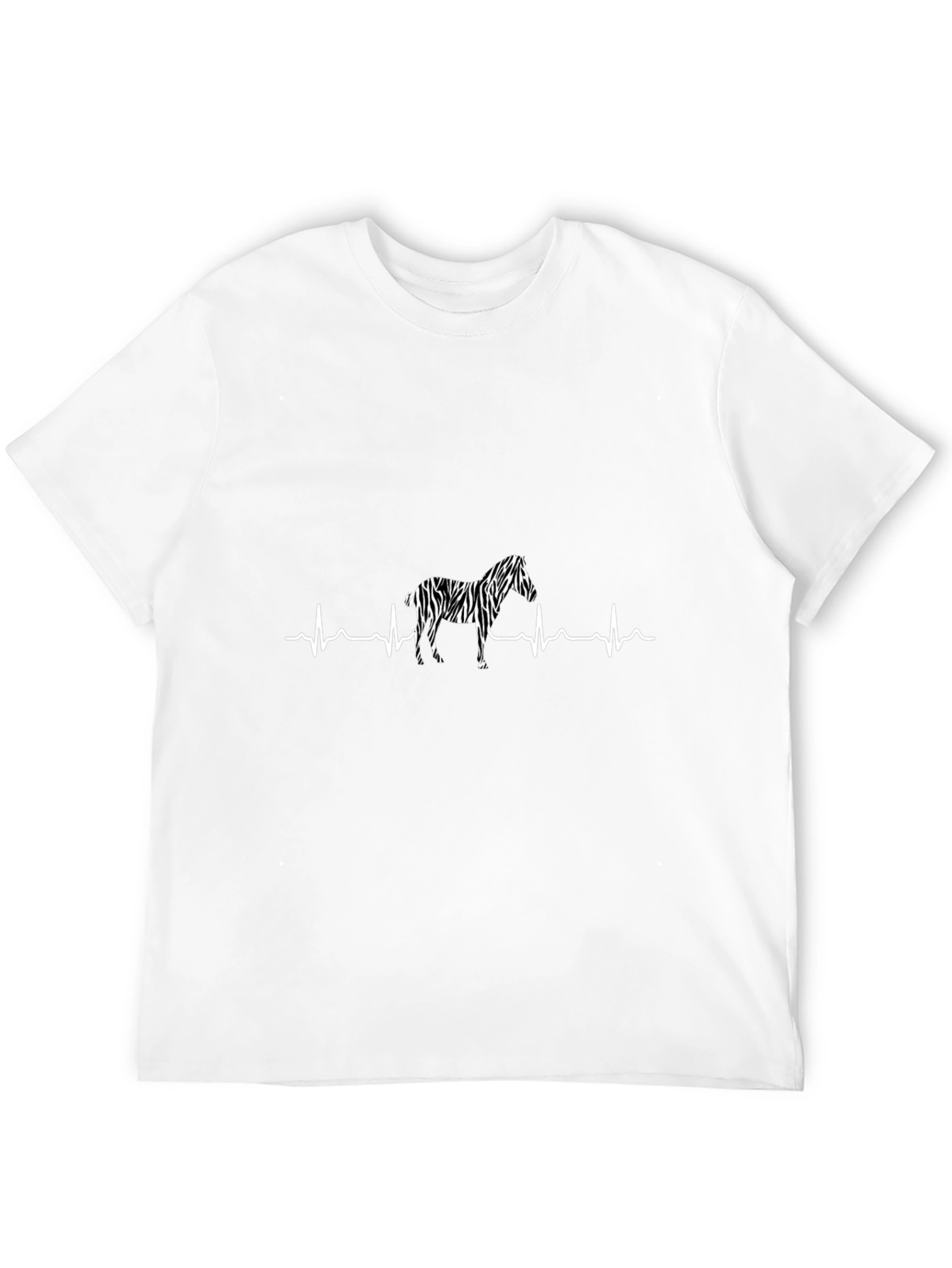 Zebra Heartbeat Mens Graphic Tee
