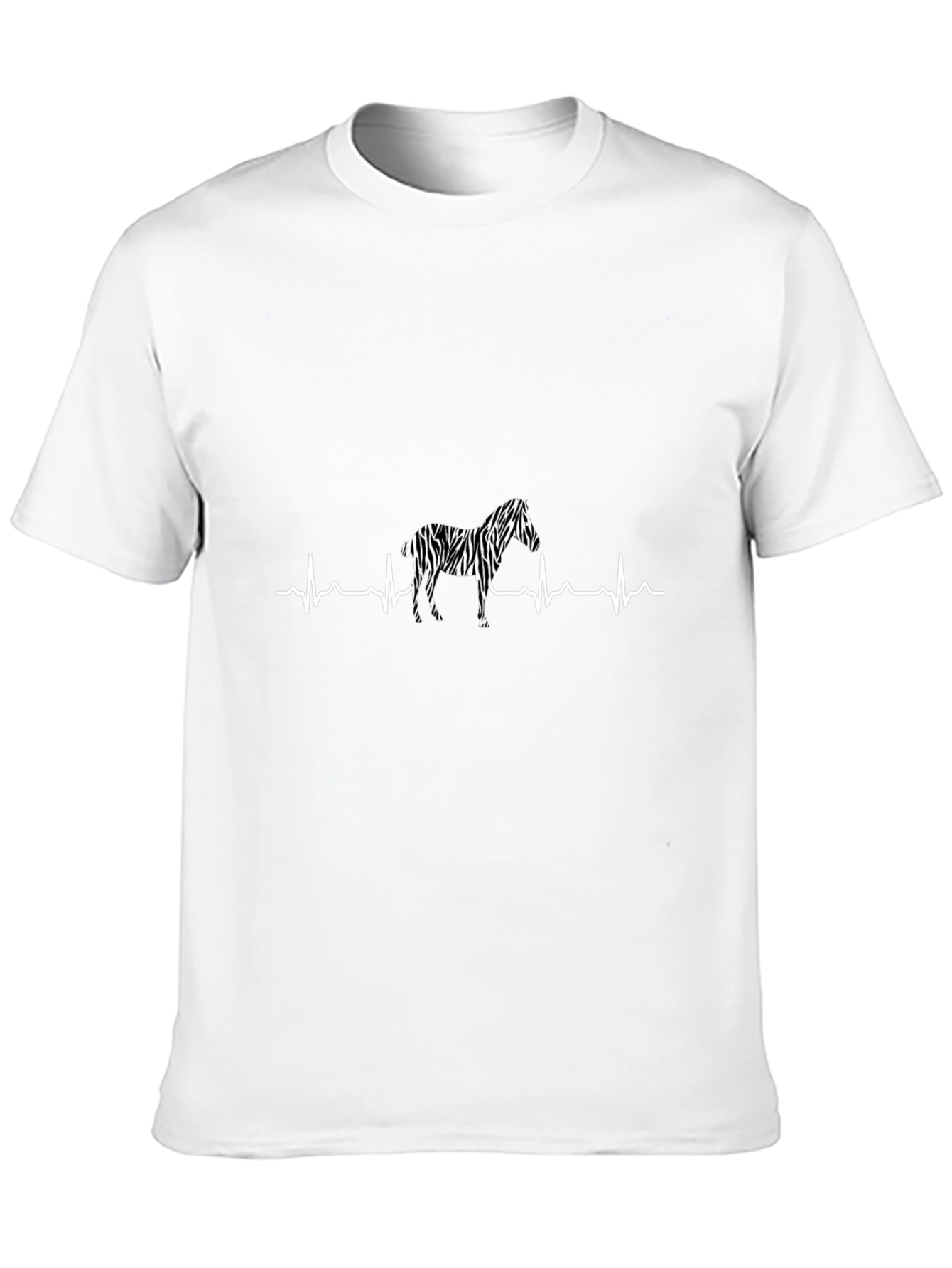 Zebra Heartbeat Mens Graphic Tee