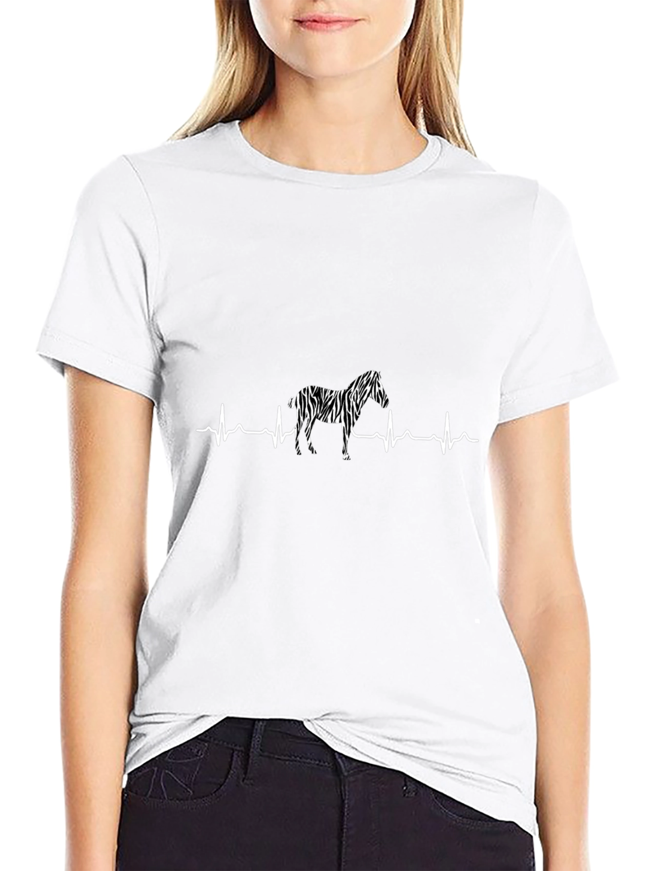 Zebra Heartbeat Mens Graphic Tee