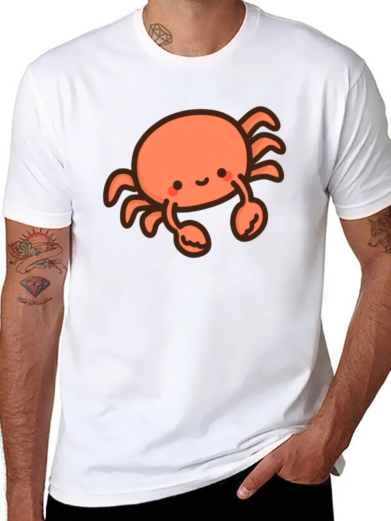 Cute Crab Graphic T-Shirt - Soft Cotton Tee