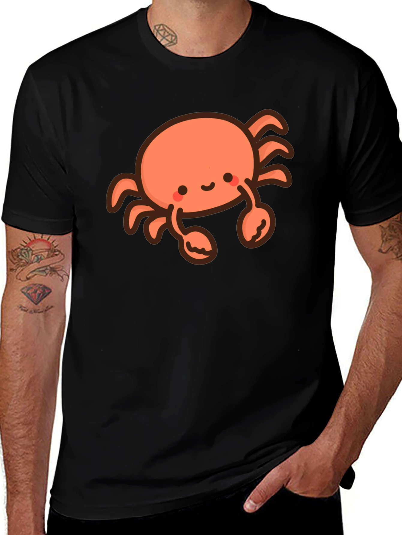 Cute Crab Graphic T-Shirt - Soft Cotton Tee