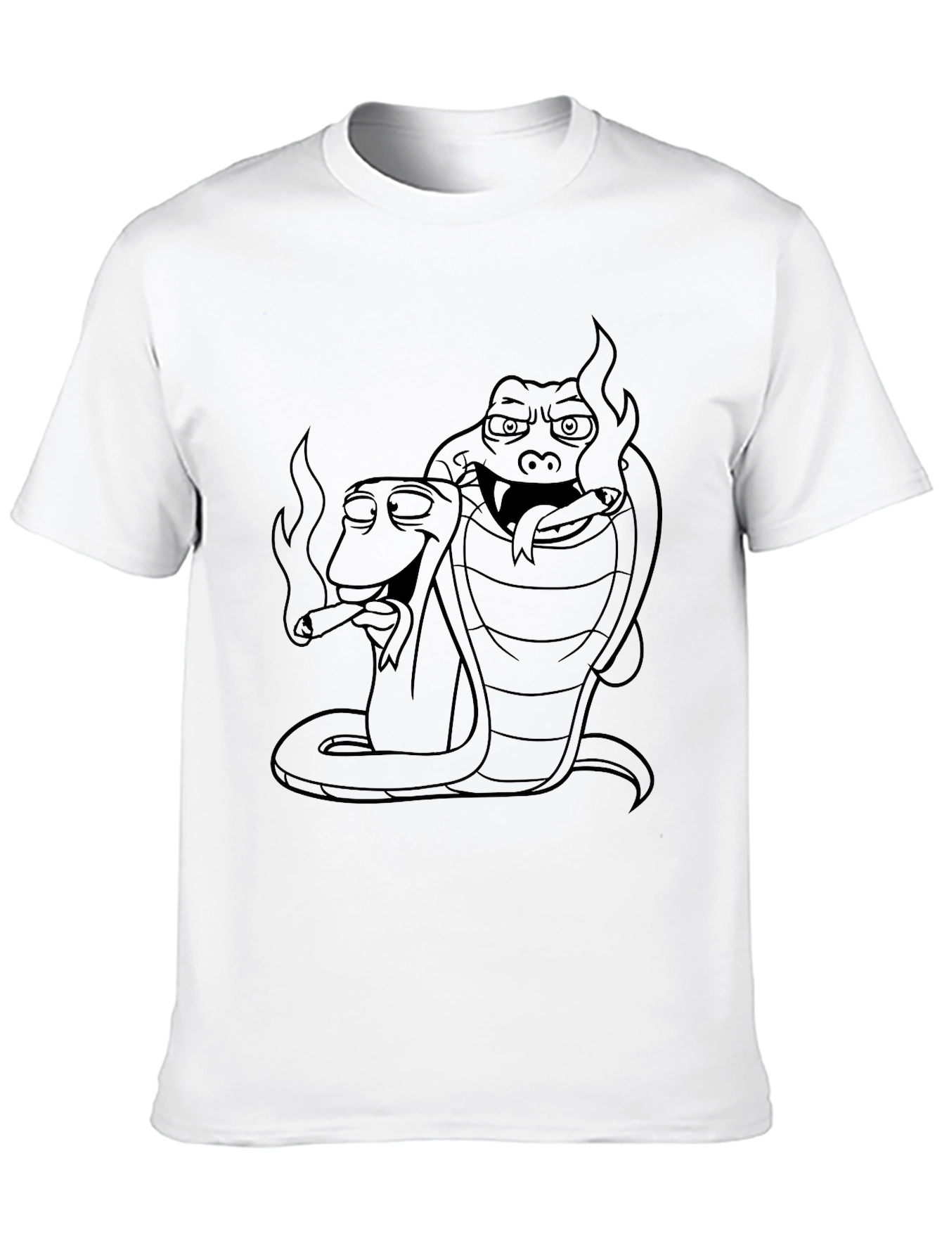 Smoking Snakes Graphic Tee - Cool Design