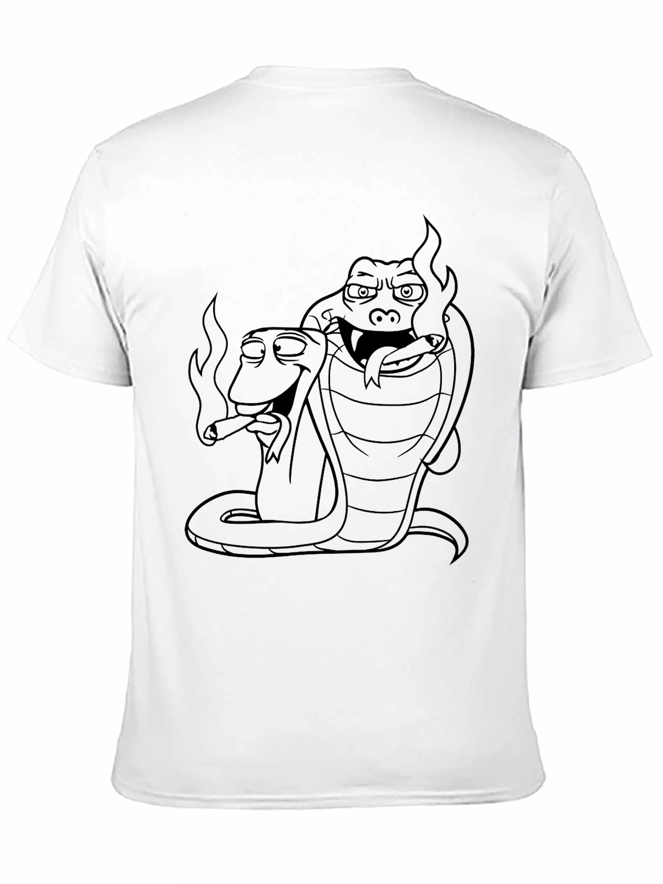 Smoking Snakes Graphic Tee - Cool Design