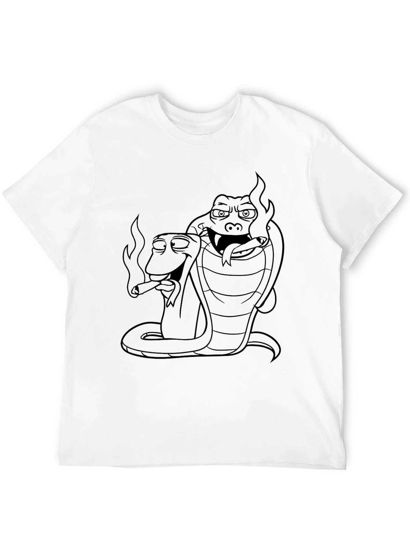 Smoking Snakes Graphic Tee - Cool Design