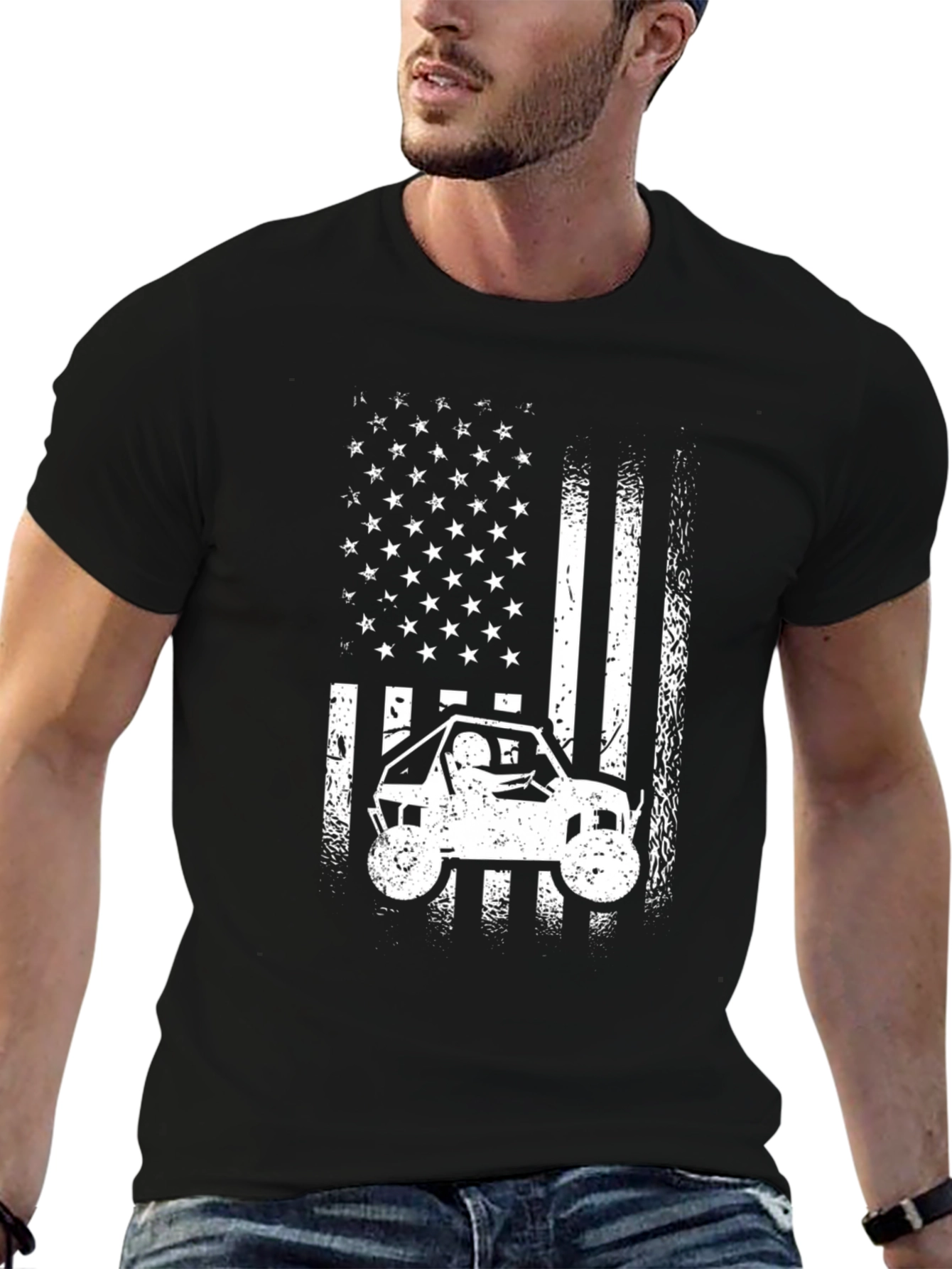 Off-Road Vehicle American Flag Graphic Tee