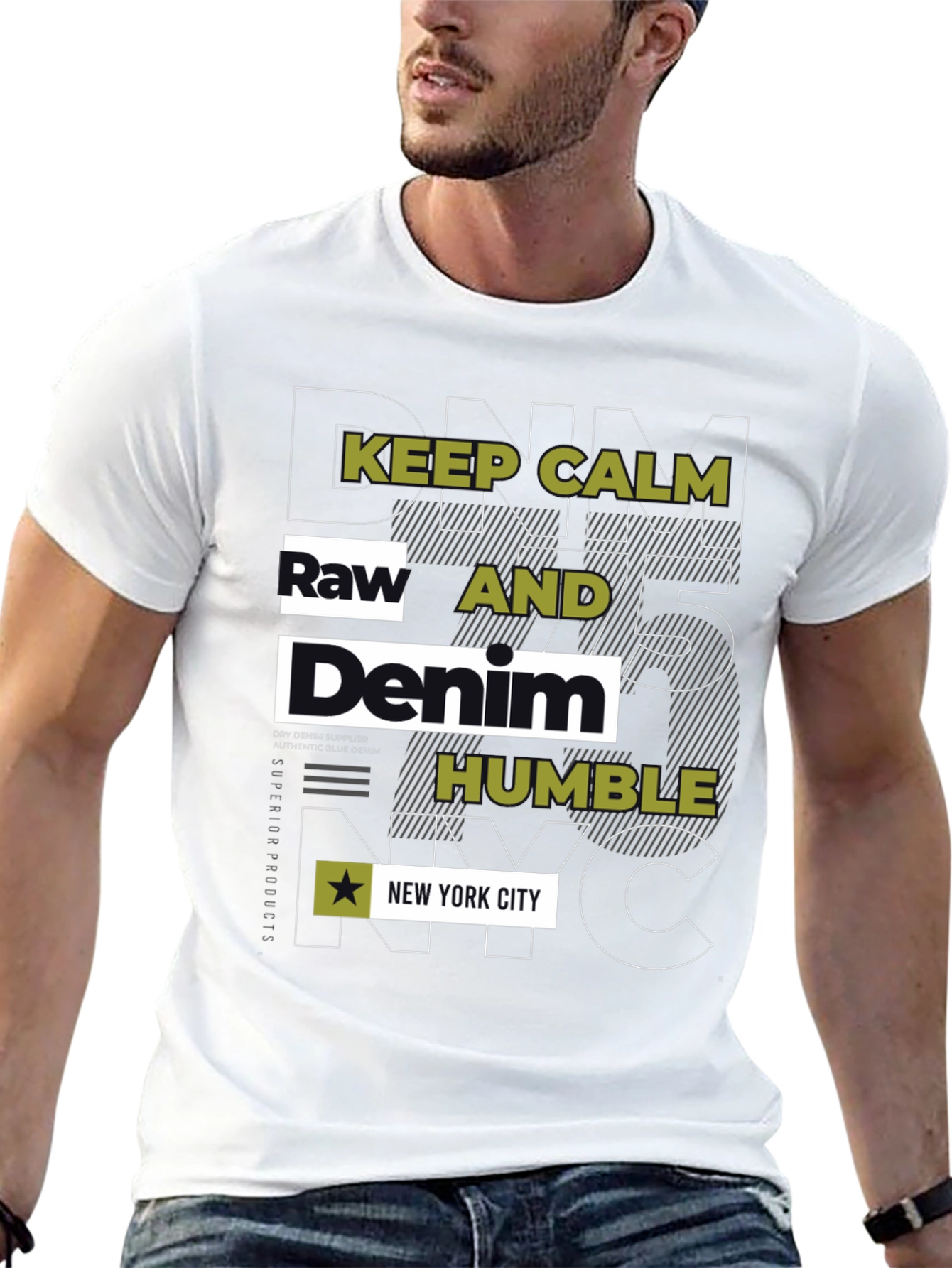 Keep Calm Raw Denim NYC Graphic Tee