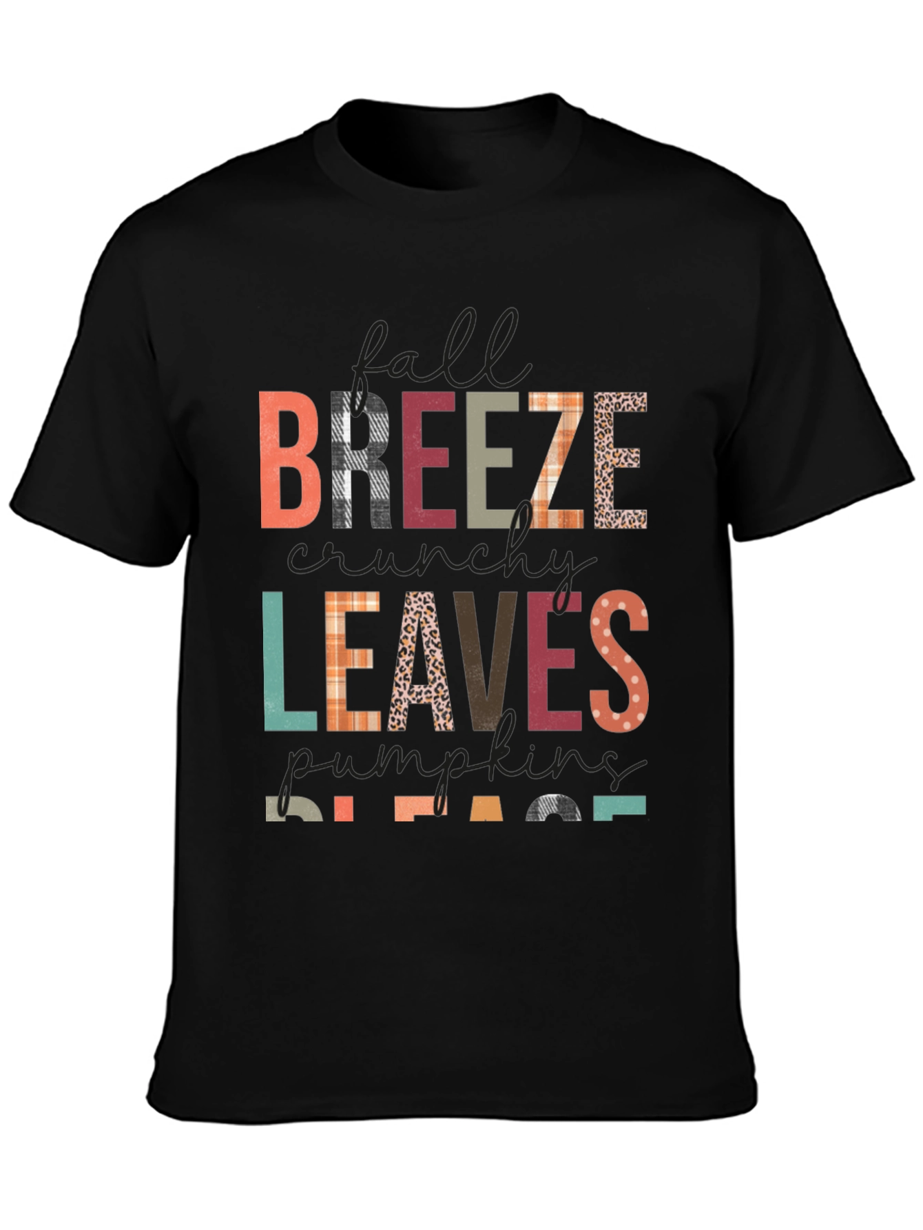 Fall Breeze Leaves Pumpkins Please T-Shirt