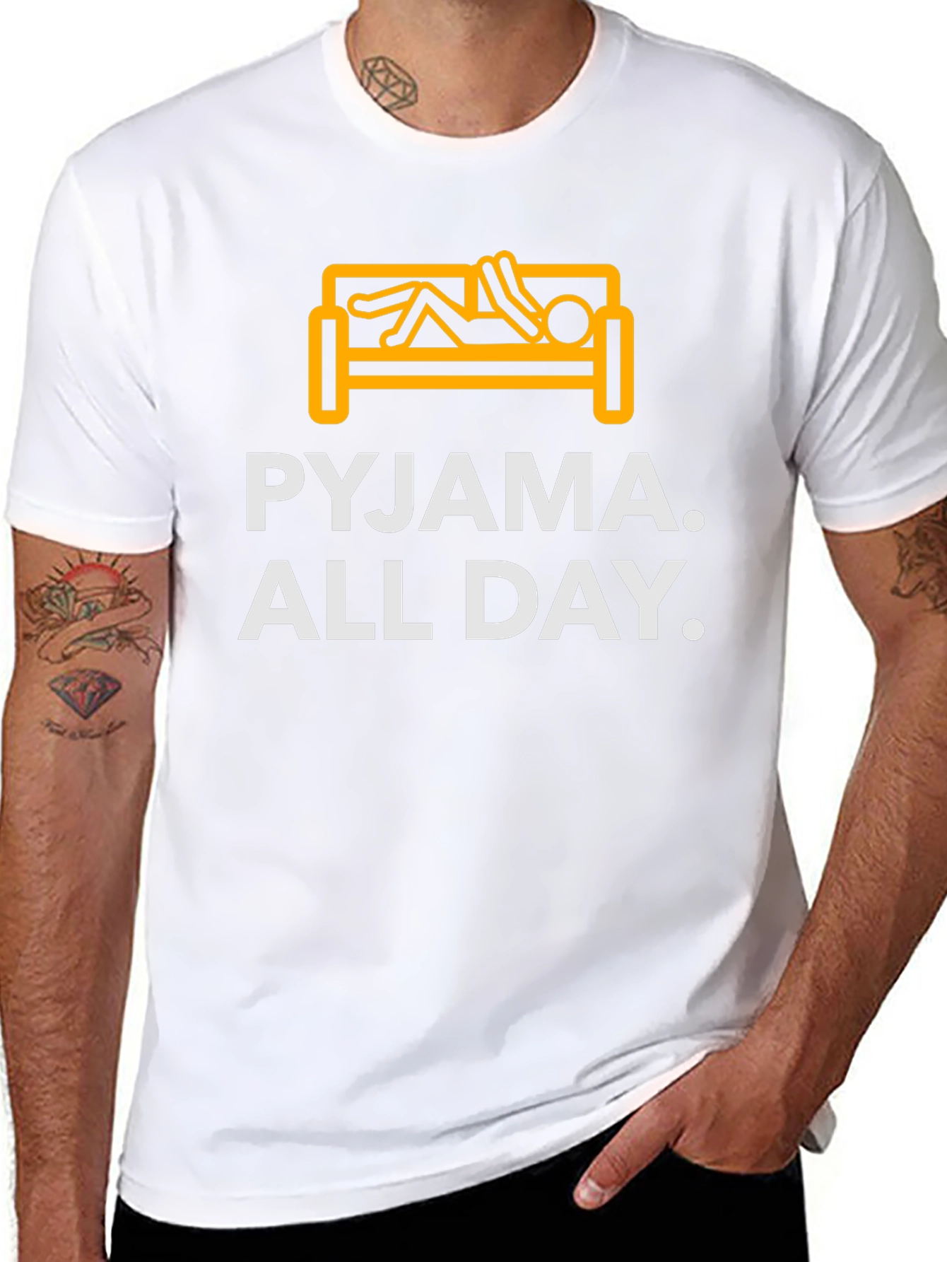 Pyjama All Day Black Graphic T-Shirt