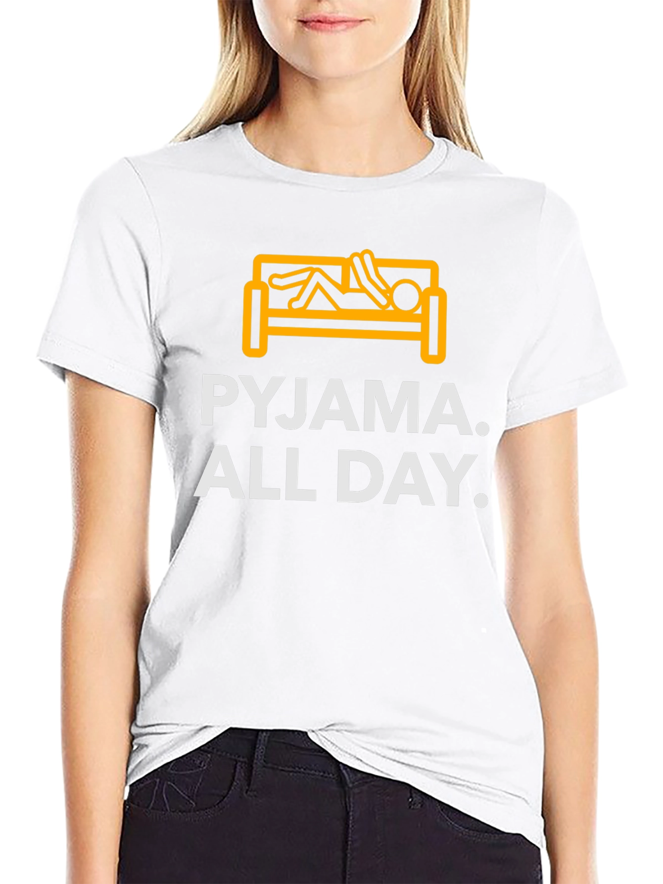 Pyjama All Day Black Graphic T-Shirt