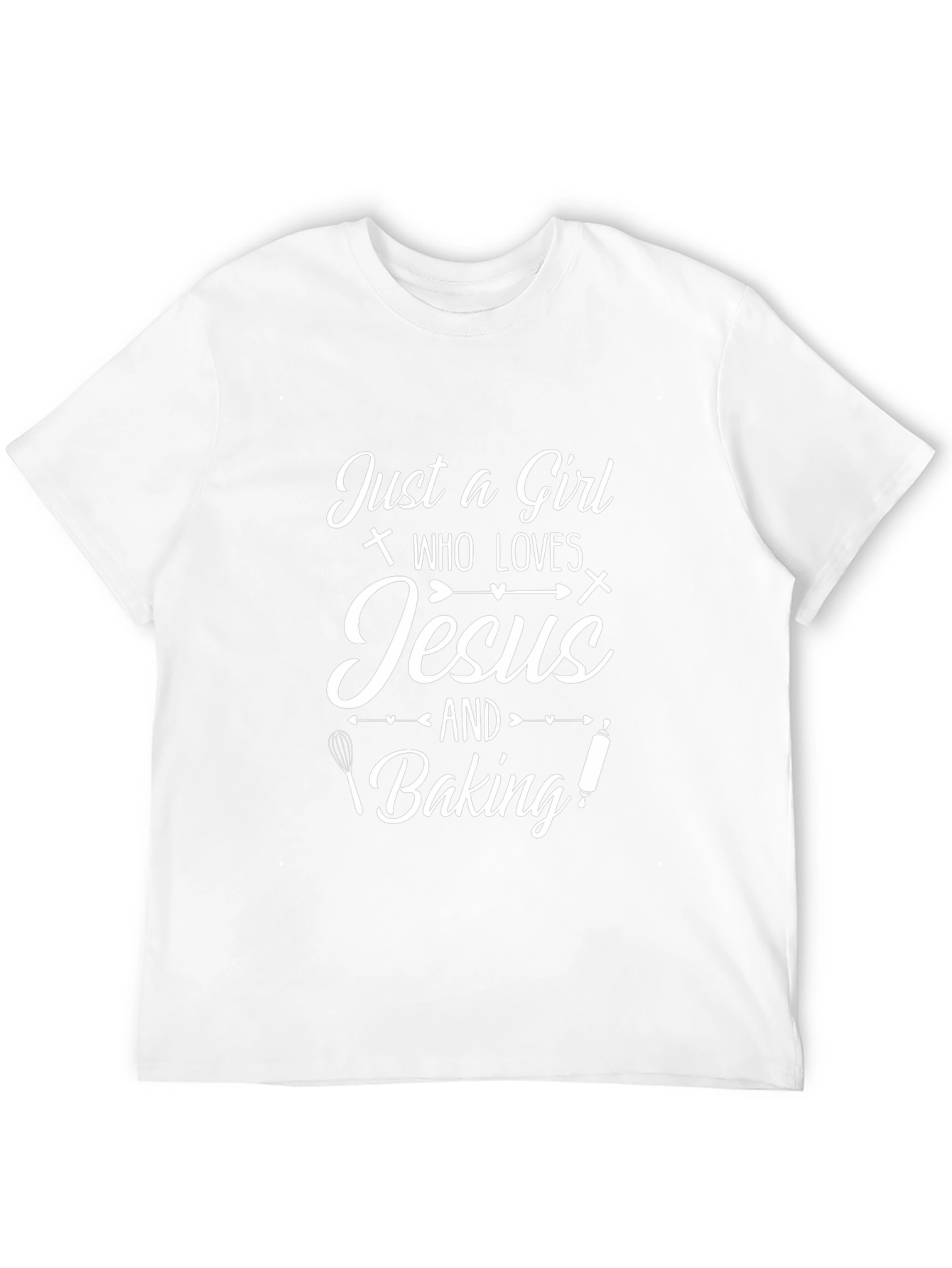 Jesus & Baking Girls Graphic T-Shirt - Black