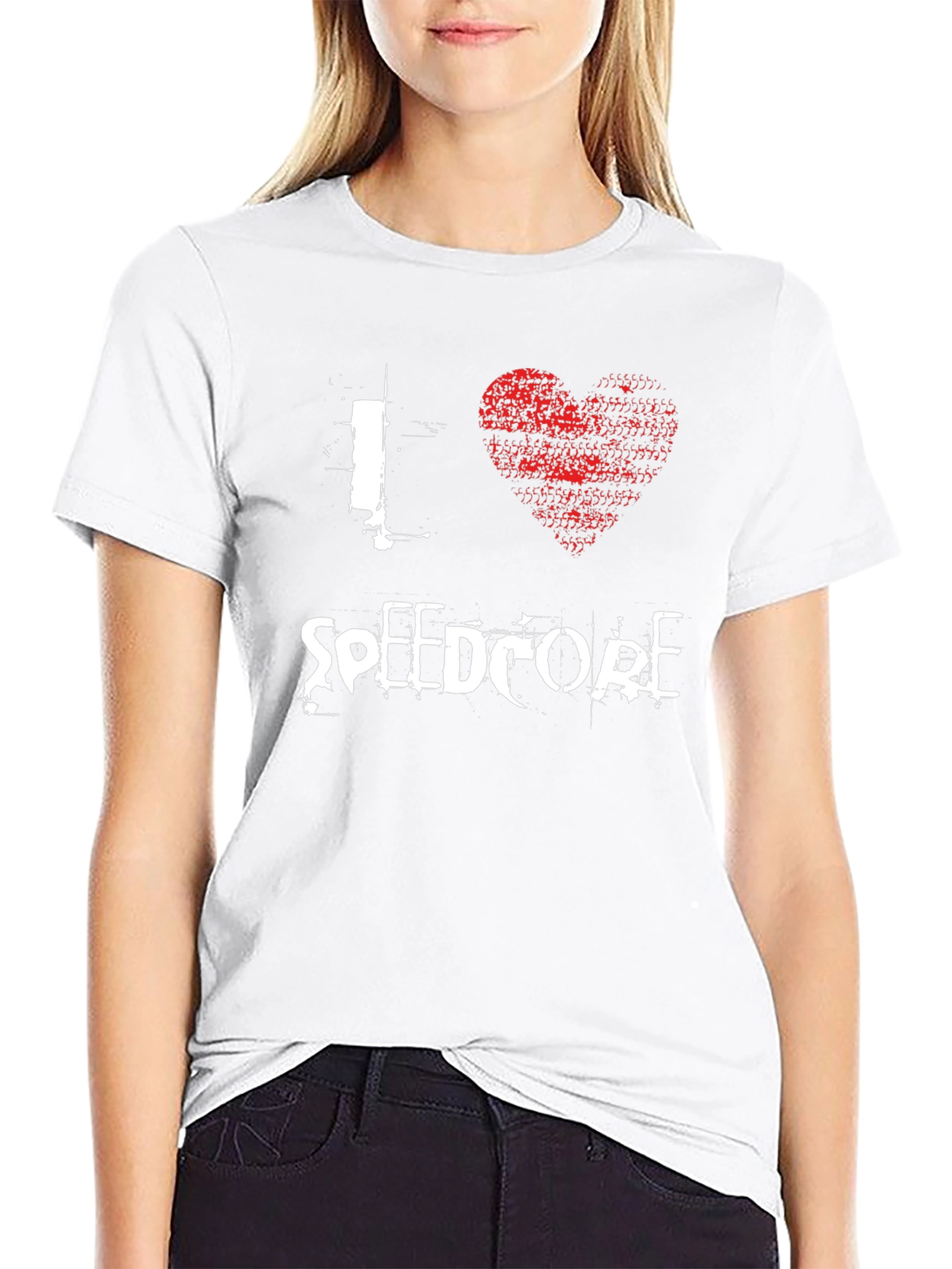 I Love Speedcore Black Graphic T-Shirt