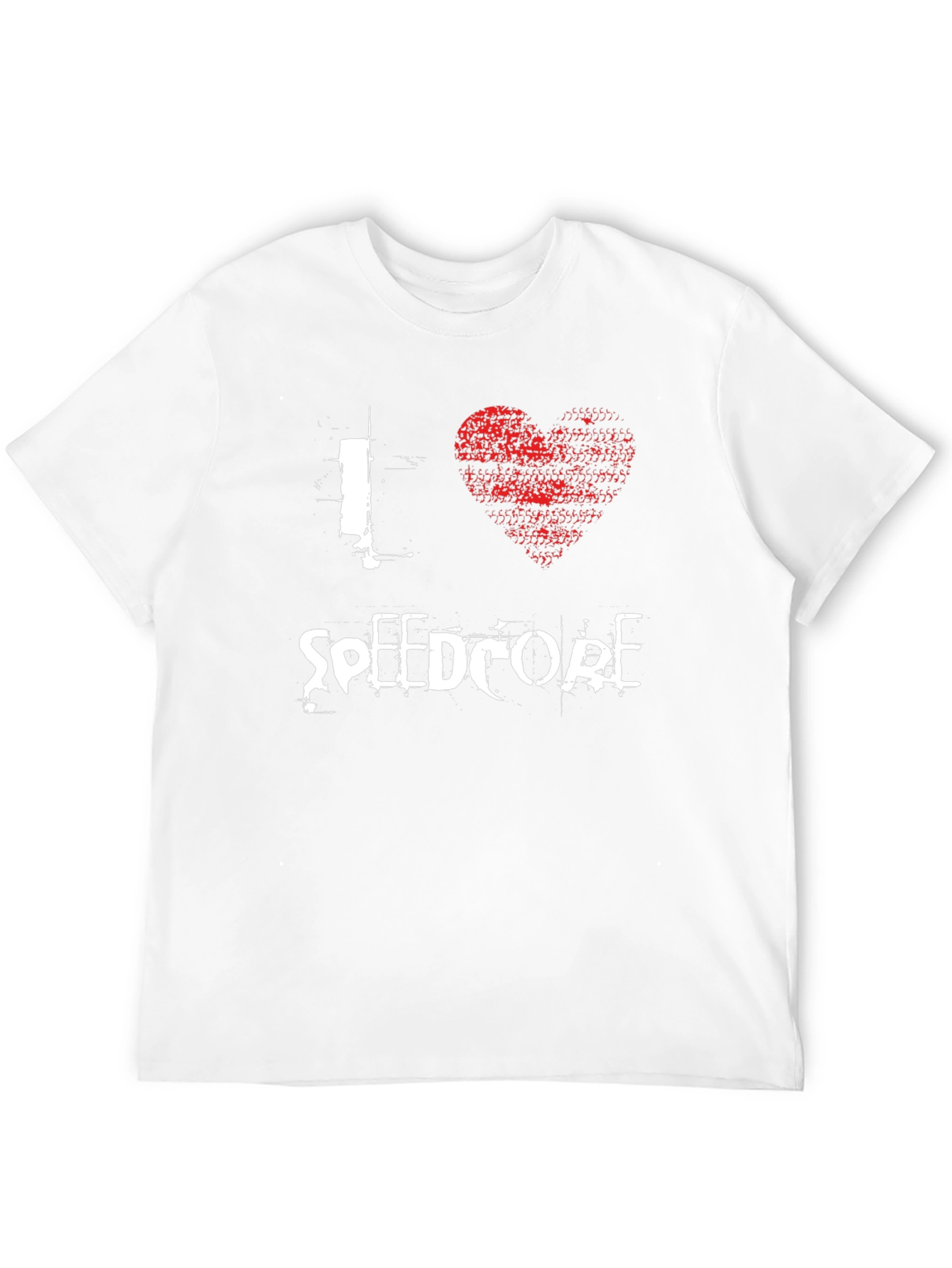 I Love Speedcore Black Graphic T-Shirt