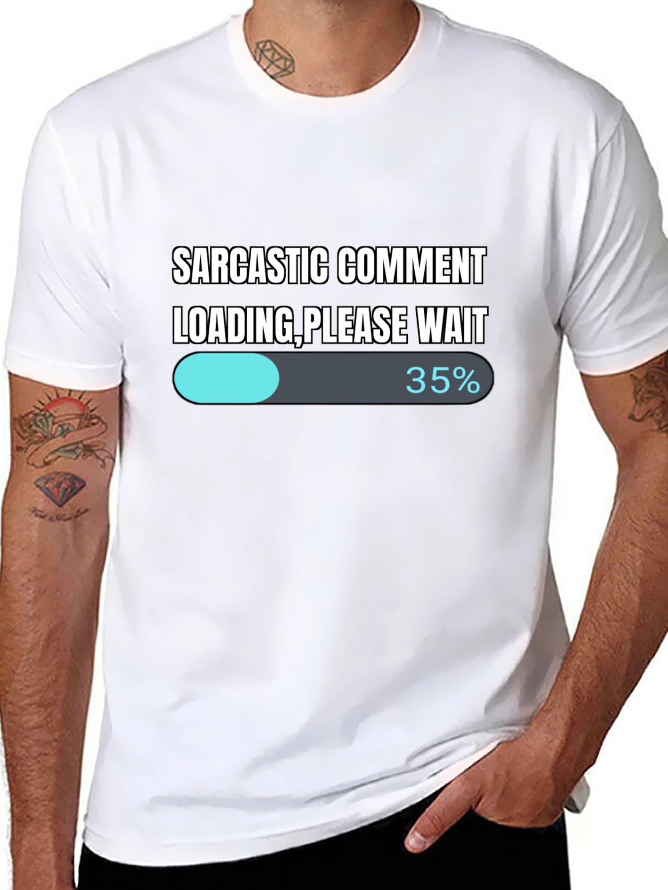 Sarcastic Comment Loading T-Shirt - Funny Novelty Tee
