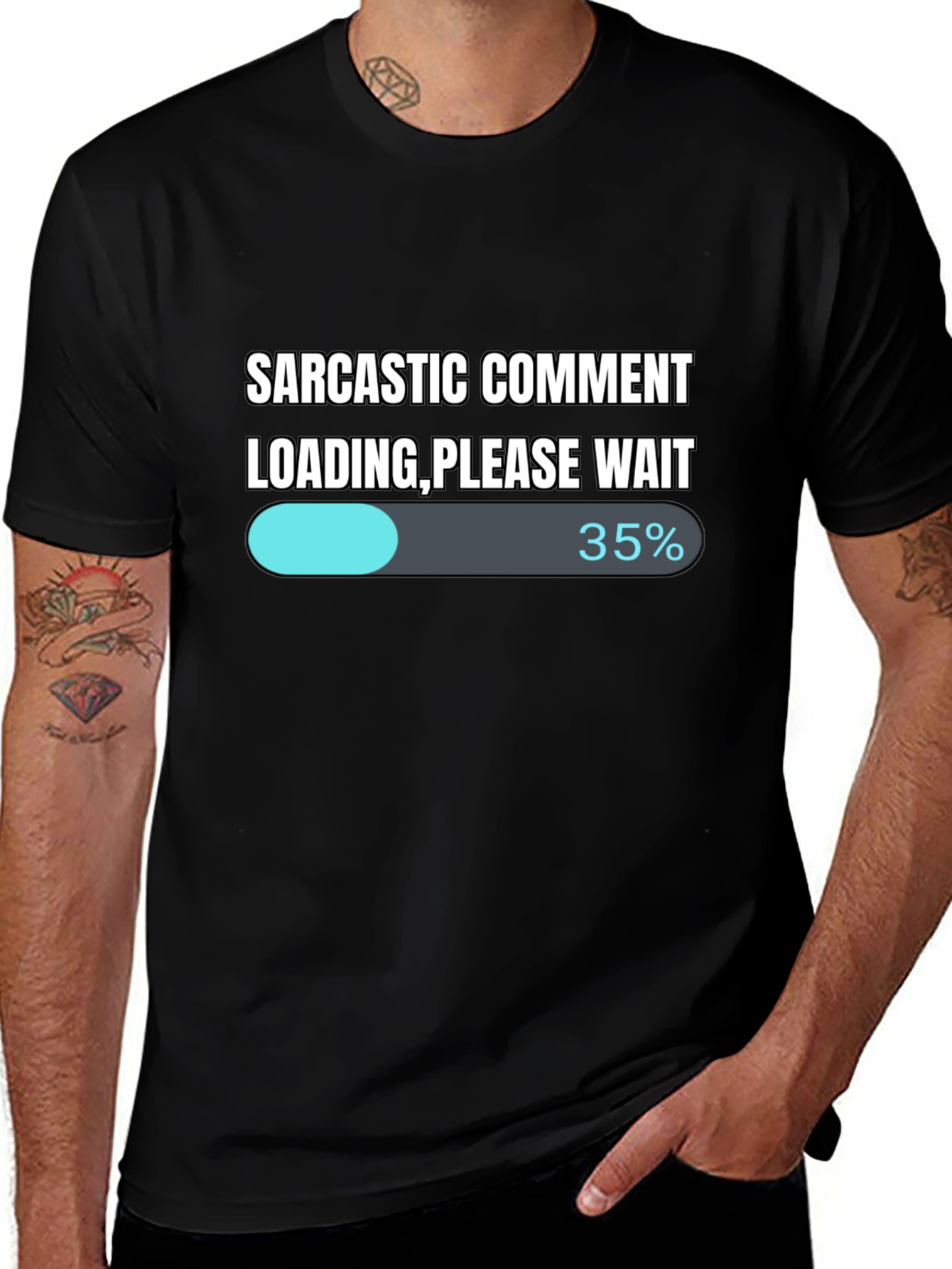 Sarcastic Comment Loading T-Shirt - Funny Novelty Tee
