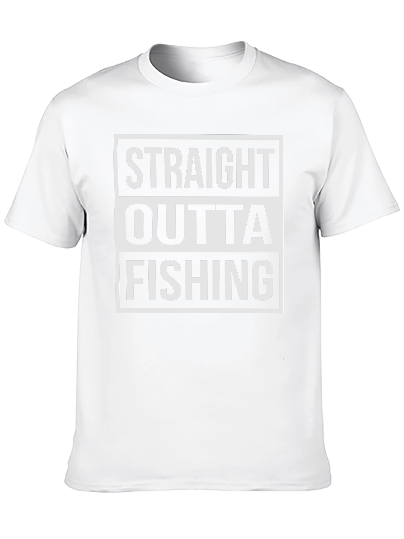 Straight Outta Fishing Black T-Shirt